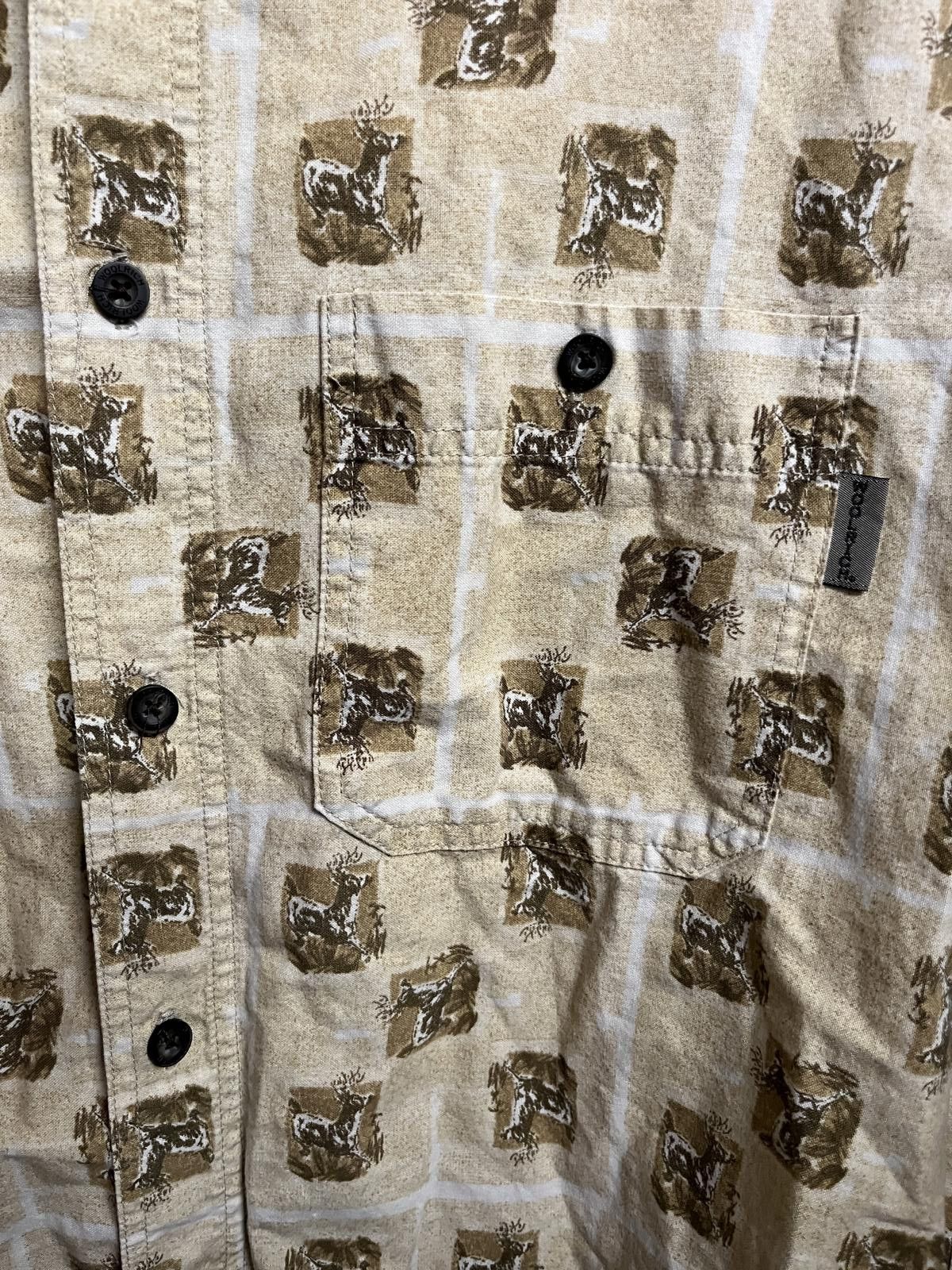 Woolrich Woolen Mills VTG Woolrich S/S Button Up - Deer / Buck Hunter Collar - L Size US L / EU 52-54 / 3 - 4 Thumbnail