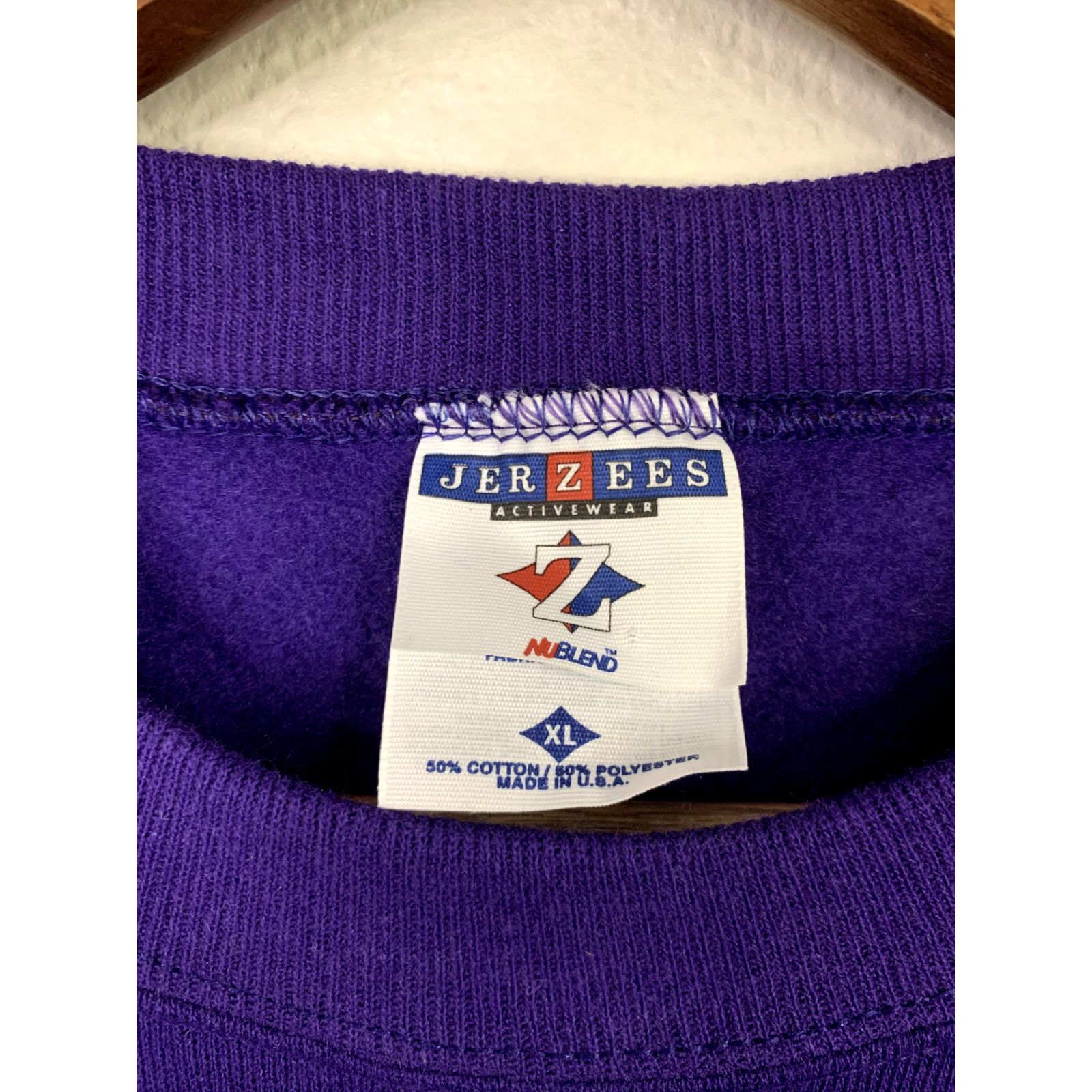 Jerzees Vintage Minnesota Sweatshirt Crewneck XL Purple STAINED 90s Size US XL / EU 56 / 4 - 10 Thumbnail