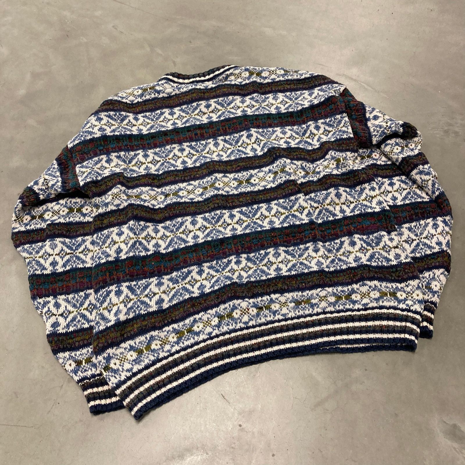 Vintage vintage etchings striped sweater Size US L / EU 52-54 / 3 - 2 Thumbnail