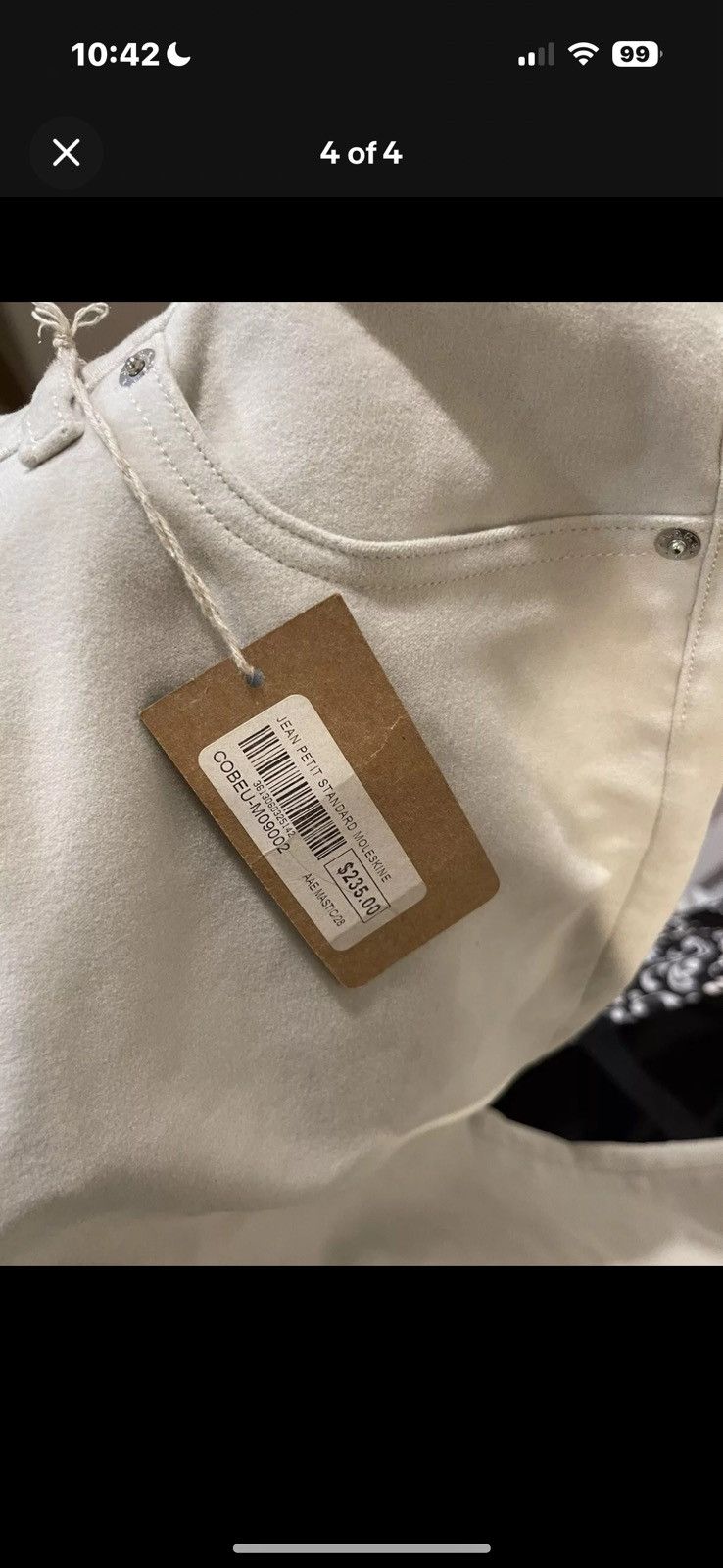 A.P.C. Apc white moleskin denim jeans size 28 Size US 28 / EU 44 - 3 Thumbnail