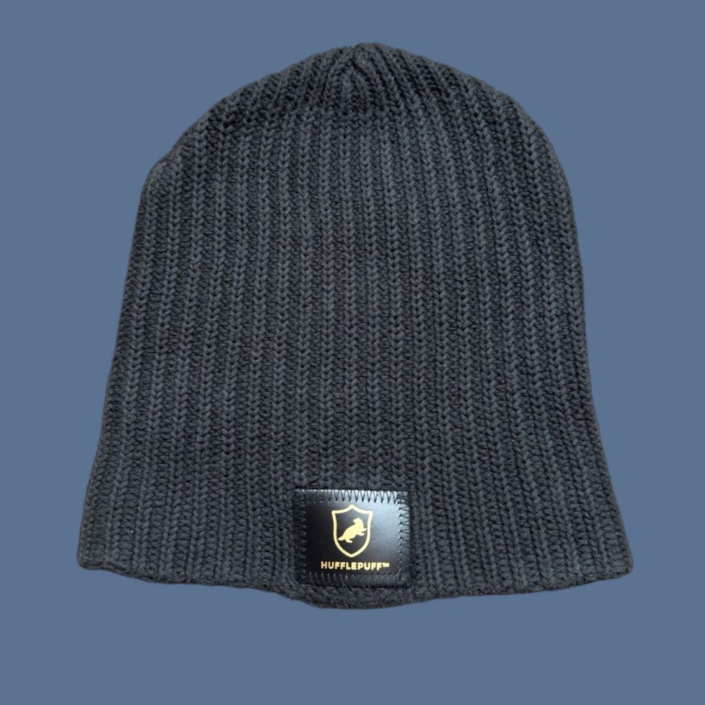 Vintage Harry Potter x Love Your Melon Hufflepuff Black Knit Beanie Size ONE SIZE - 1 Thumbnail