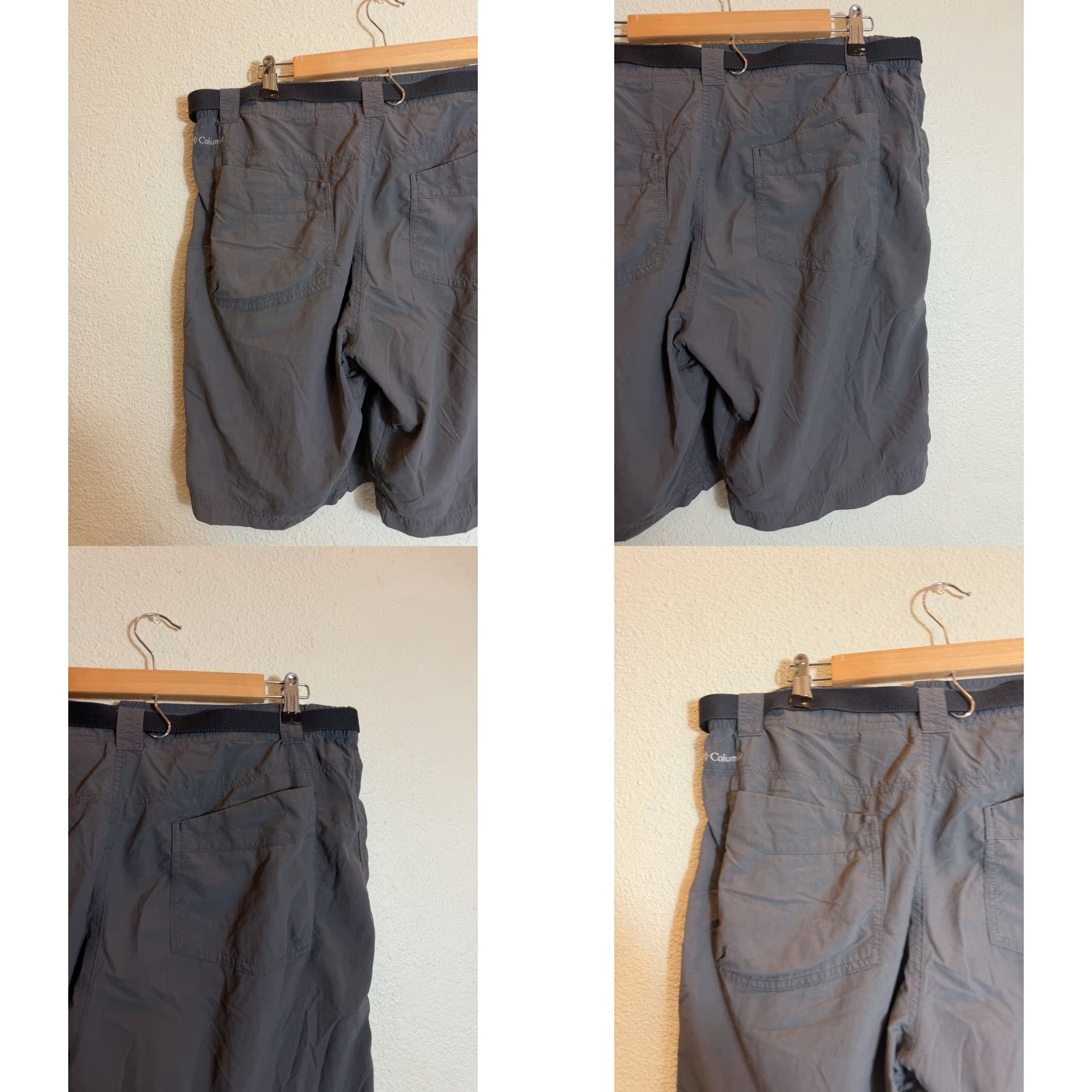 Vintage Columbia Cargo Shorts Belted Mens 38x10 Gray Omni Shade Cargo Belted Mens Size US 38 / EU 54 - 8 Thumbnail