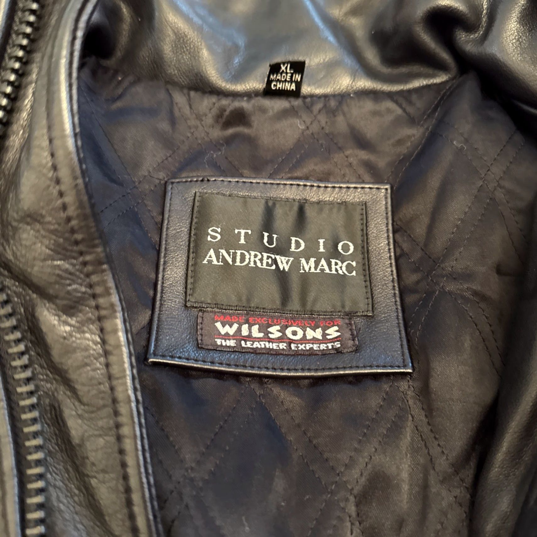 Andrew Marc VINTAGE Andrew Marc Jacket Bomber Jacket Leather Black XL Men Size US XL / EU 56 / 4 - 5 Thumbnail