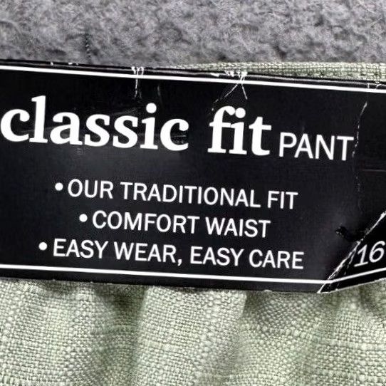Vintage NEW Alfred Dunner Green Classic Fit Pull On Pants Womens 16 Elastic Waist Pockets Casual Office Wear Size 38" / US 16 / IT 52 - 6 Thumbnail