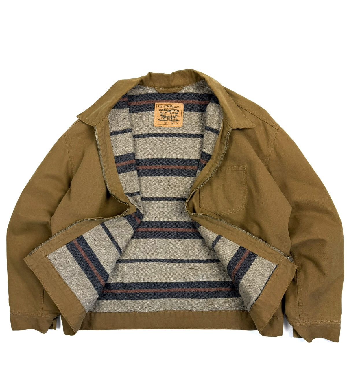 Levi's Vintage Clothing Vintage 90s Levi's Mustard Blanket Workwear Jacket Italy XXl Size US XXL / EU 58 / 5 - 2 Thumbnail