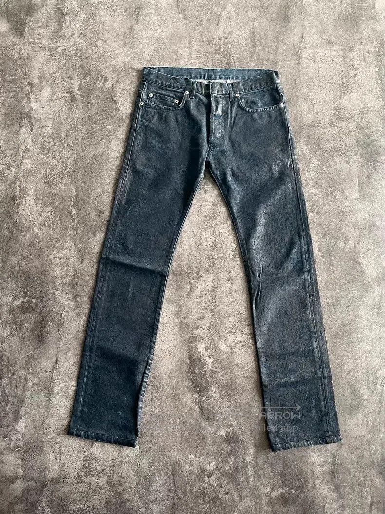 Dior Dior Dark Blue Cracked Glaze Jeans Size US 29 - 1 Thumbnail