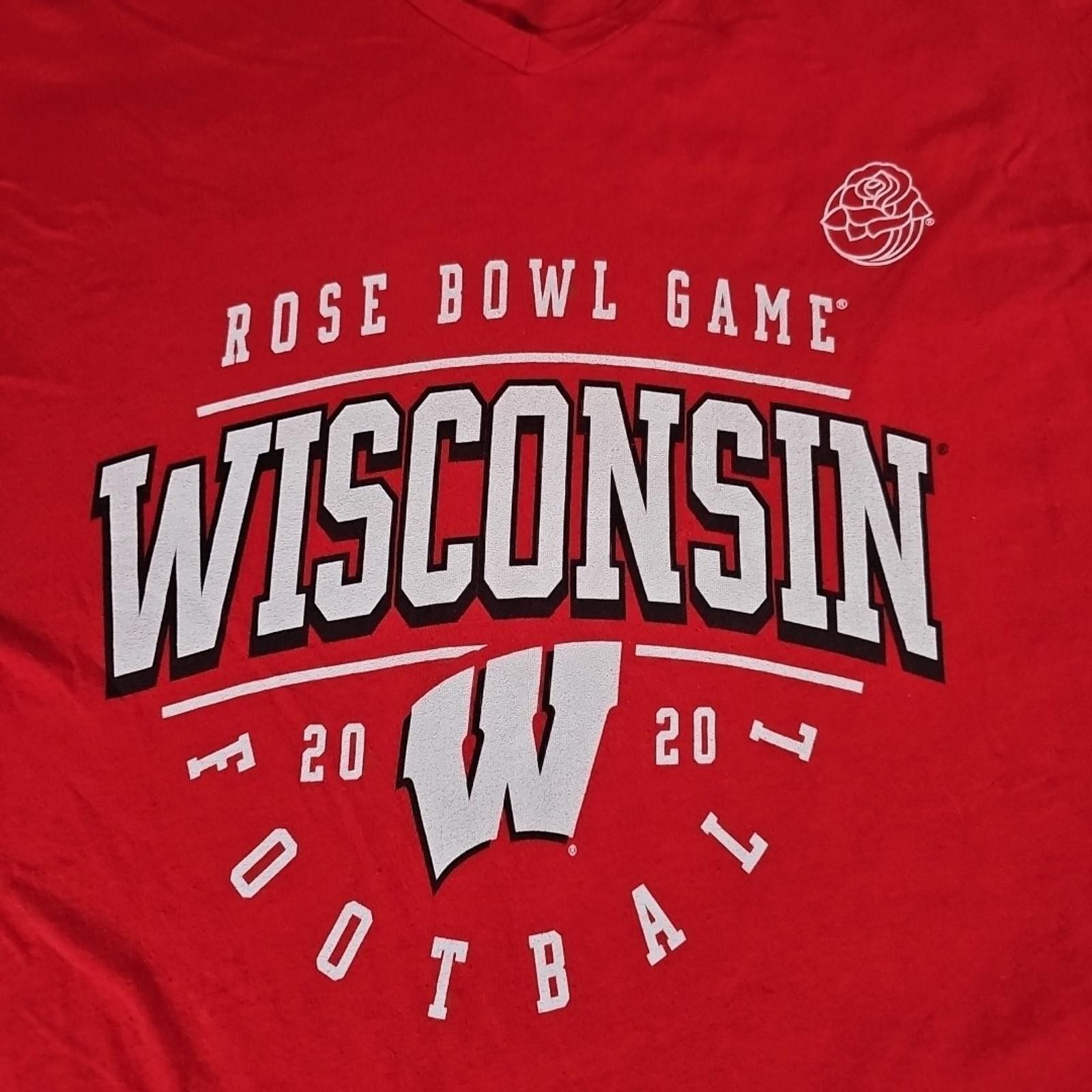 Other Fanatics XL Vneck WI Badgers 2020 Rose Bowl Tshirt Size XL / US 12-14 / IT 48-50 - 3 Thumbnail
