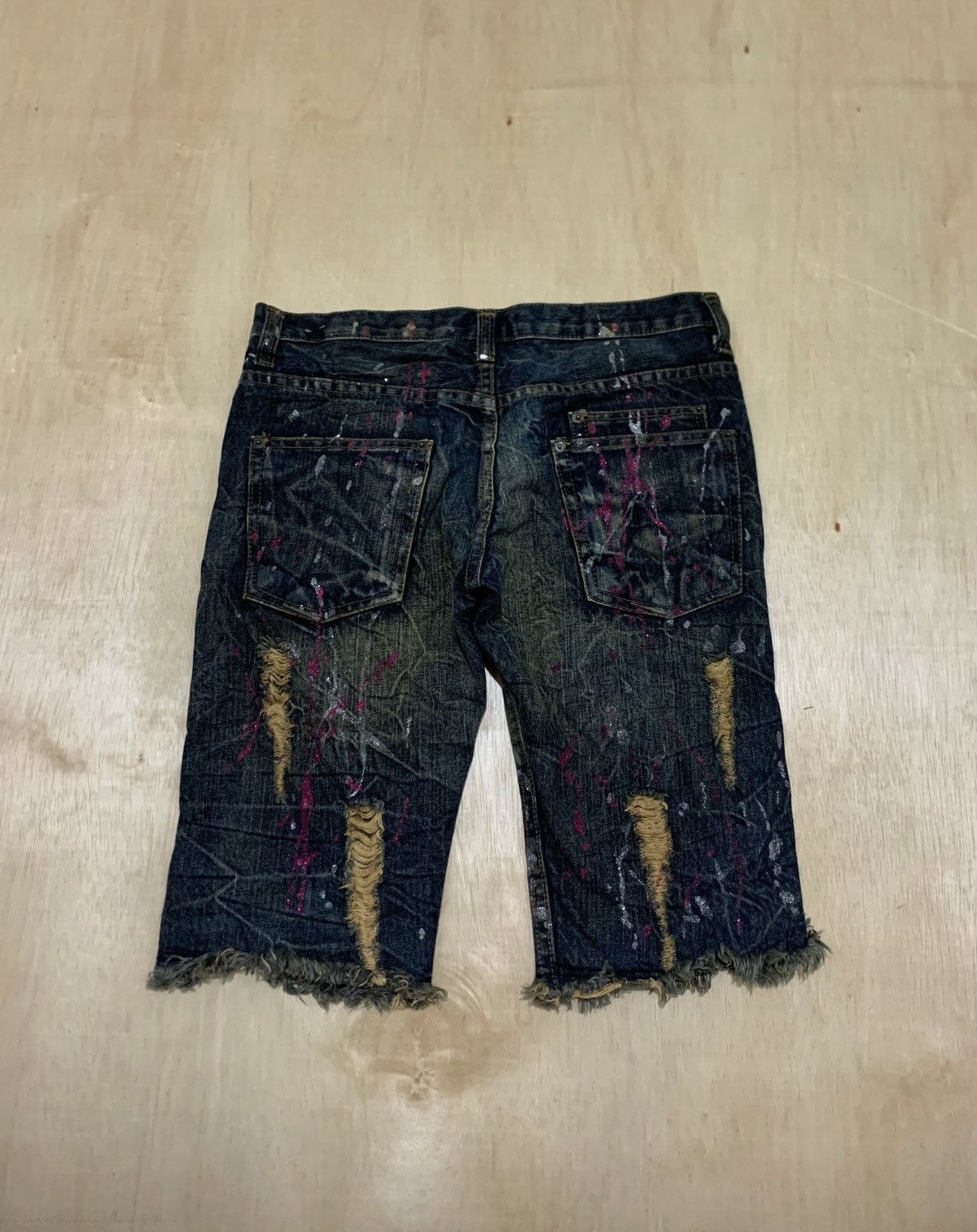 20471120 Distressed Denim kui Painter Ifsixwasnine Style Jeans Size US 33 - 3 Thumbnail