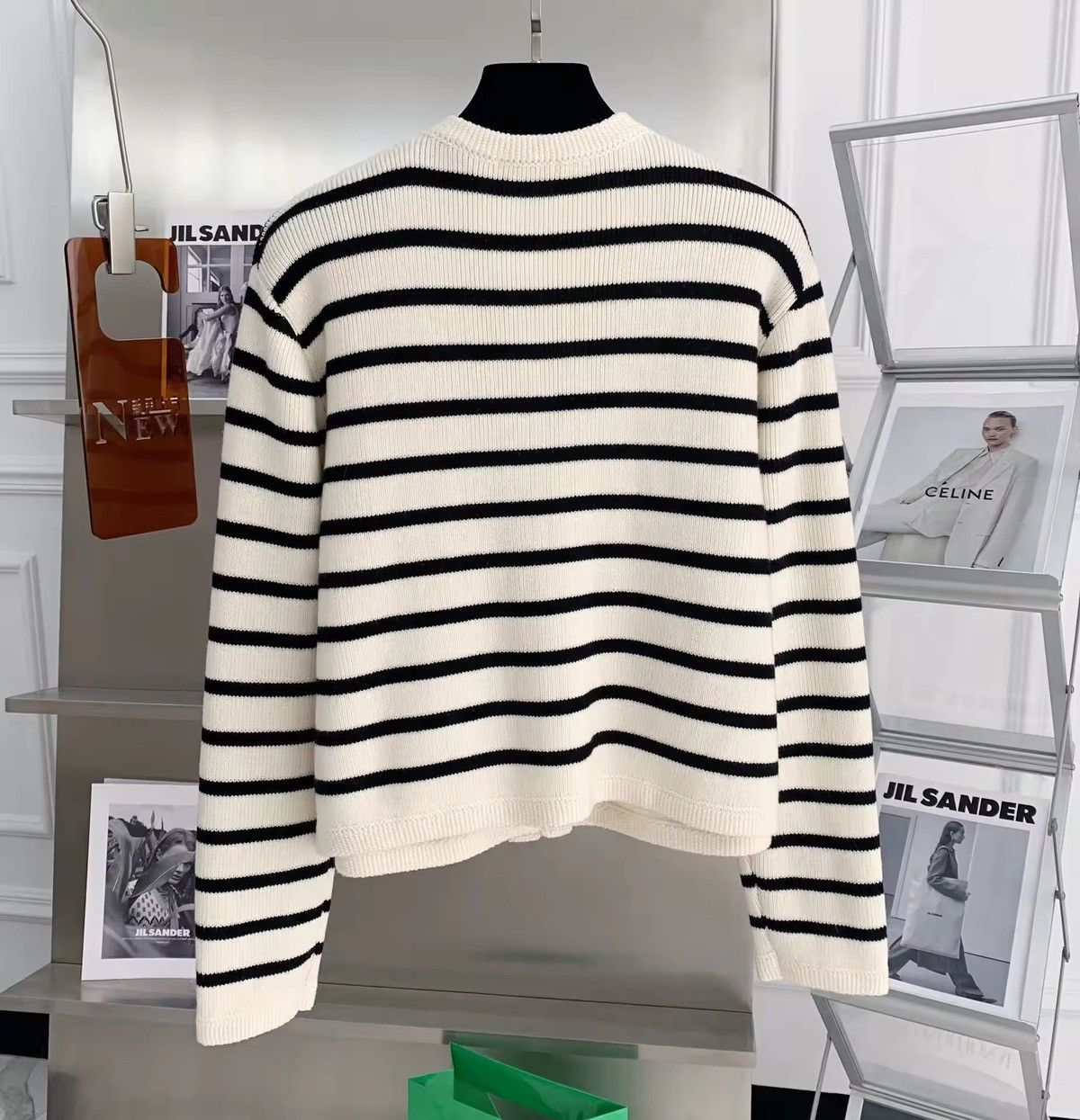 Japanese Brand × Vintage Women Stripe Knitted Cardigan Size US M / EU 48-50 / 2 - 3 Thumbnail