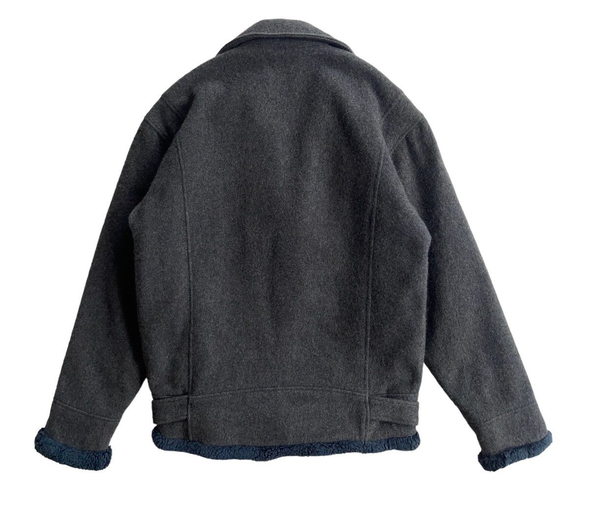 Japanese Brand Men Double Collar Wool Biker Jacket Size US M / EU 48-50 / 2 - 3 Thumbnail
