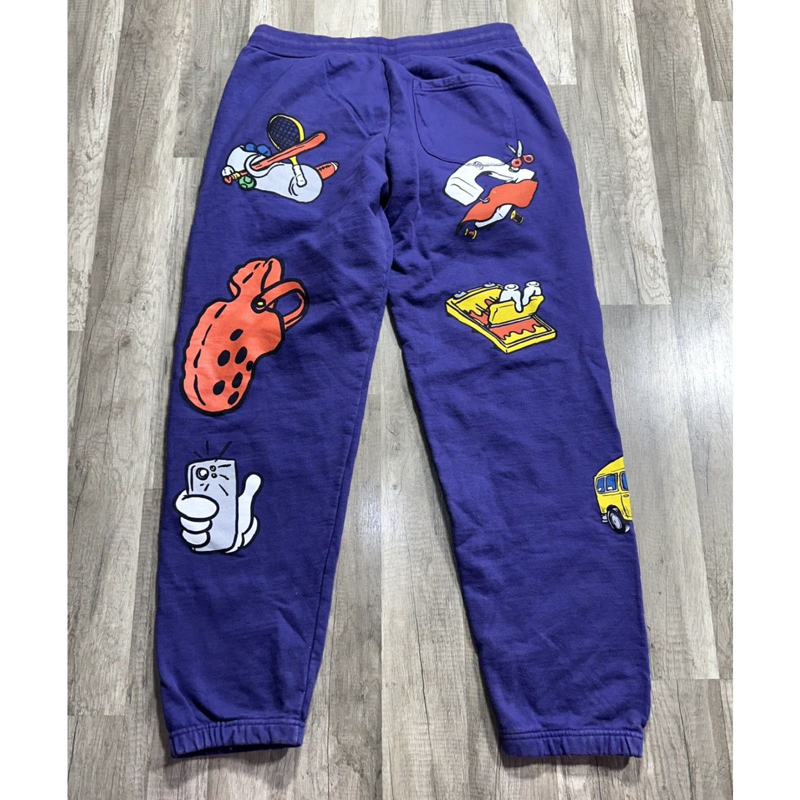 Market Market Sweatpants L Purple Men’s Pants Activewear Cotton Modern Cuffed Small Wear Size US 33 - 2 Thumbnail