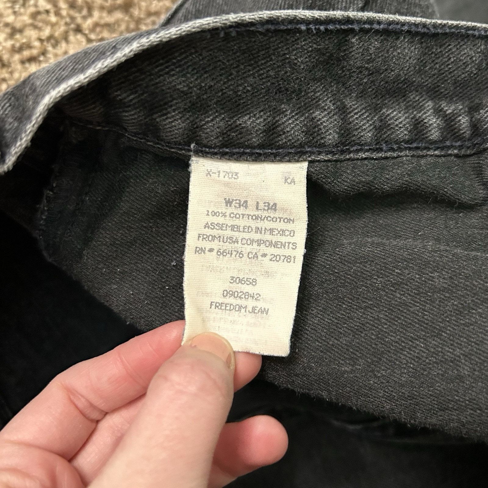 Tommy Hilfiger Vintage Tommy Hilfiger Freedom W34 L34 Black 100% Cotton 90s Size US 34 / EU 50 - 7 Thumbnail