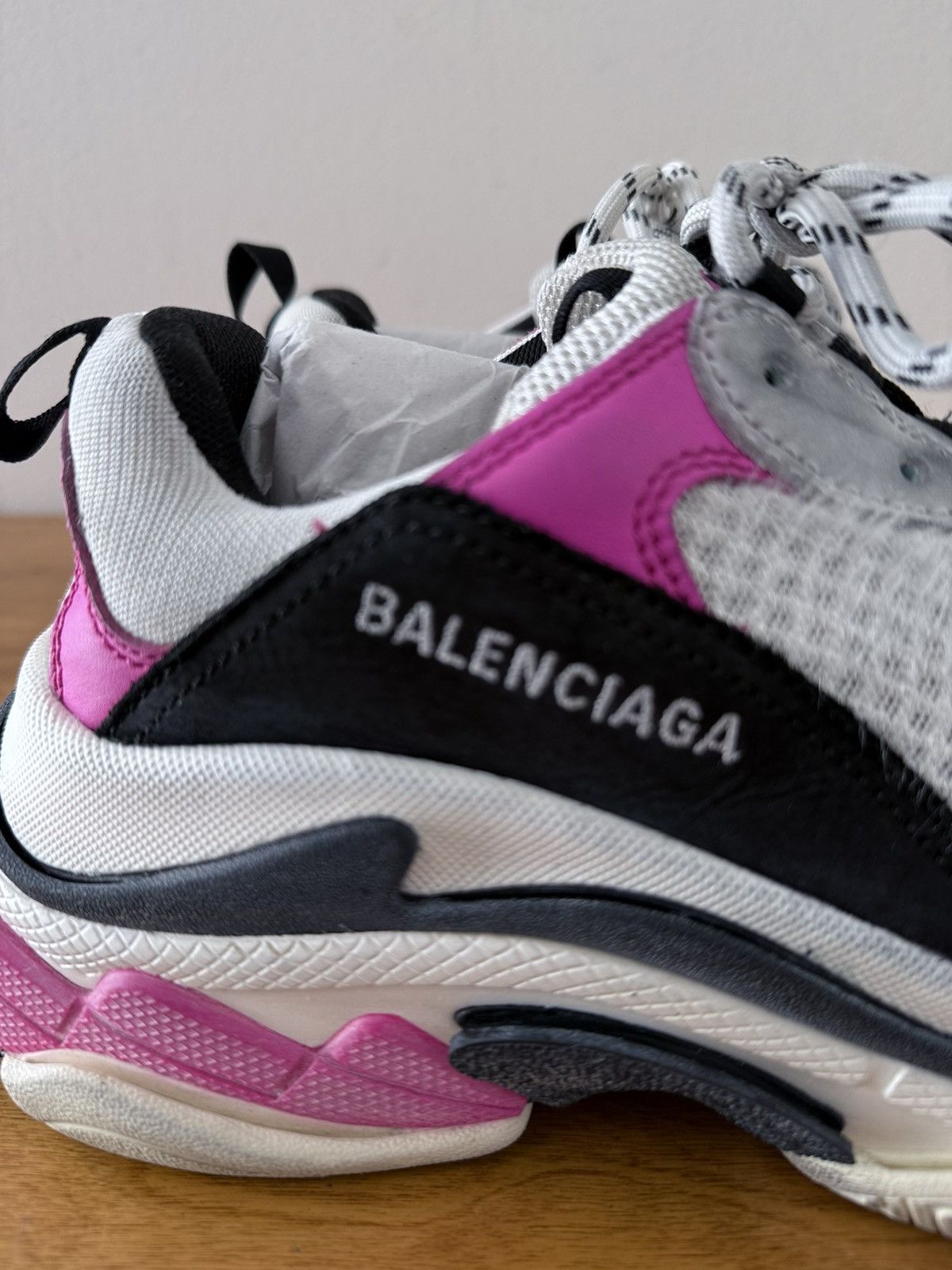 Balenciaga Balenciaga Triple S Pink Black White - EU 40 - Gently Worn Size US 10 / IT 40 - 3 Thumbnail