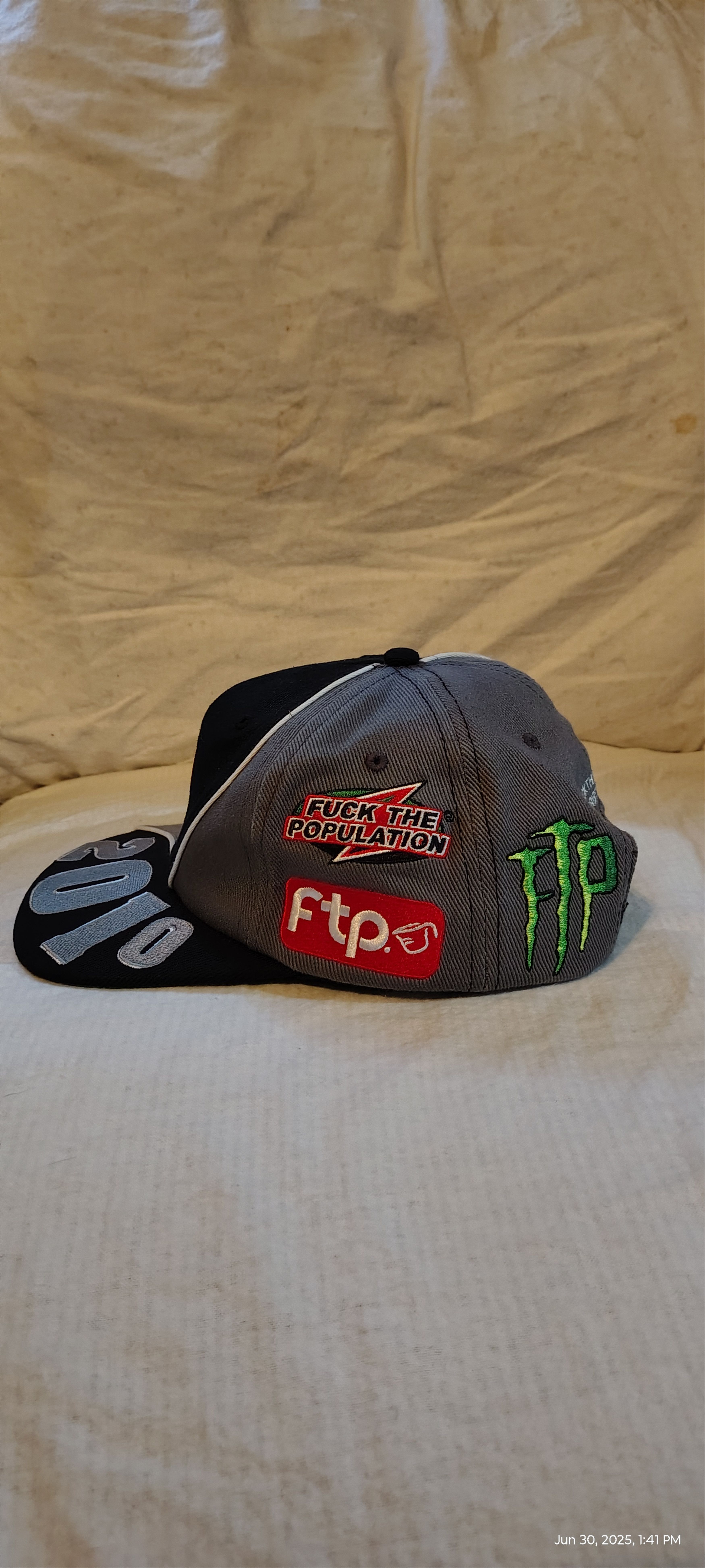 Fuck The Population FTP pit crew snapback hat Size ONE SIZE - 2 Thumbnail