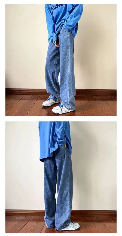 Jean Kamachi x Nanae Blue Color Straight Denim Baggy Pant Size US 32 / EU 48 - 2 Thumbnail