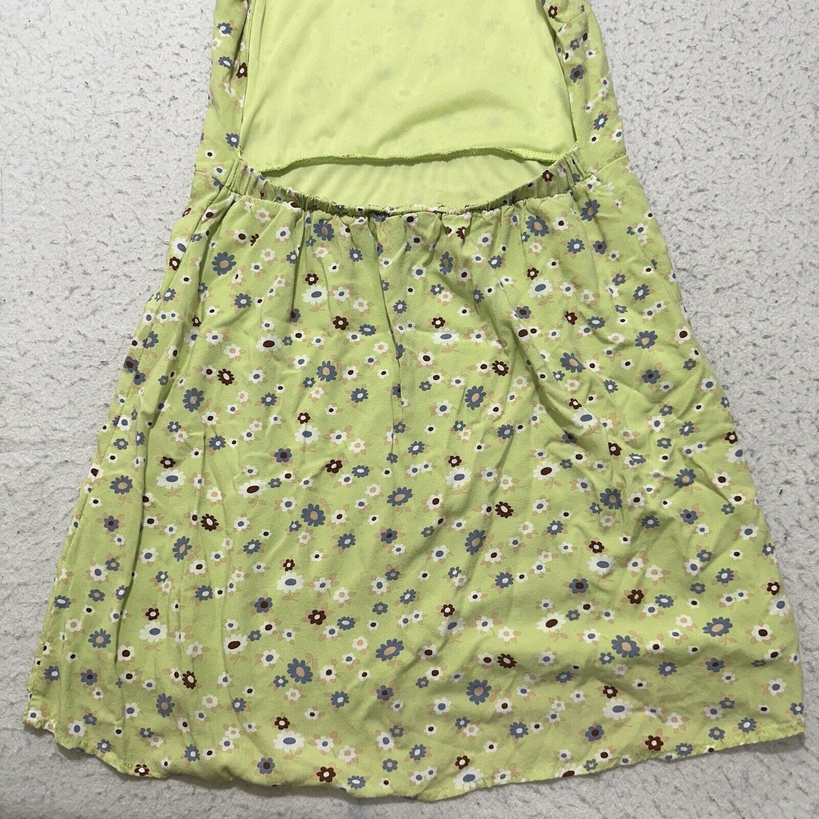 Other Kendall + Kylie Medium Green Floral Dainty Mini Dress Size M / US 6-8 / IT 42-44 - 11 Thumbnail
