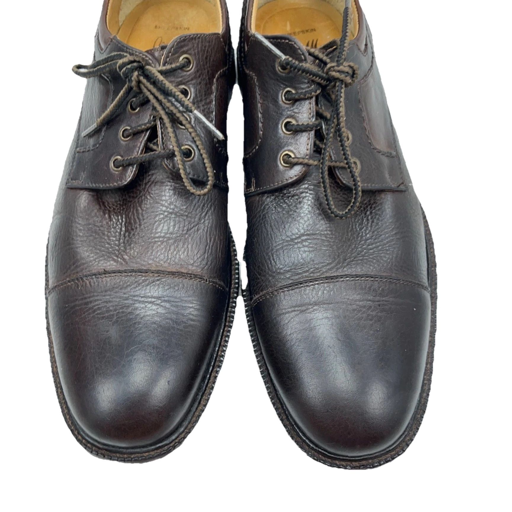 Johnston & Murphy Johnston & Murphy Dress Oxford Shoes Cap Toe Brown Leather 20-8922 M 10 Mens Brogue Sheepskin Lining Leather Upper Brown Style Classic Size ONE SIZE - 6 Thumbnail