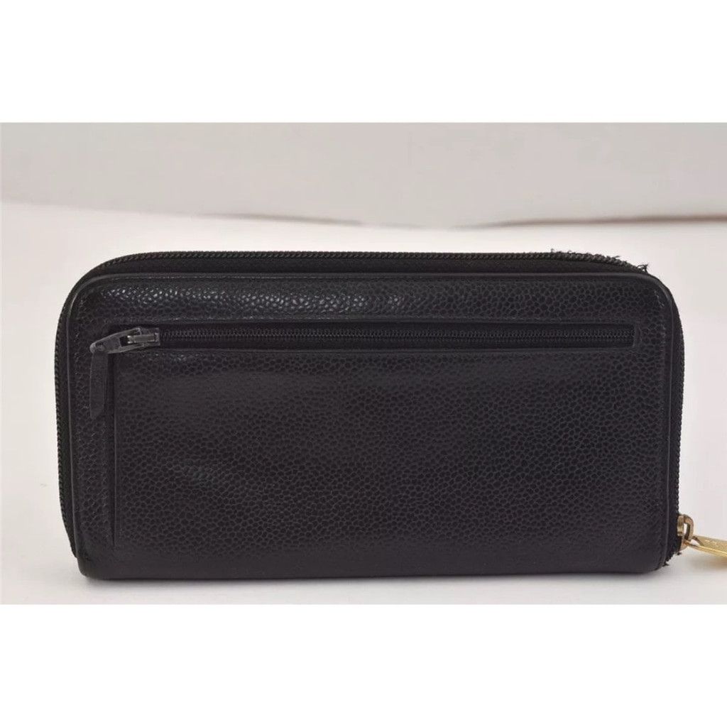 Chanel EUC Chanel CC logo caviar leather long zip around wallet Size ONE SIZE - 2 Thumbnail