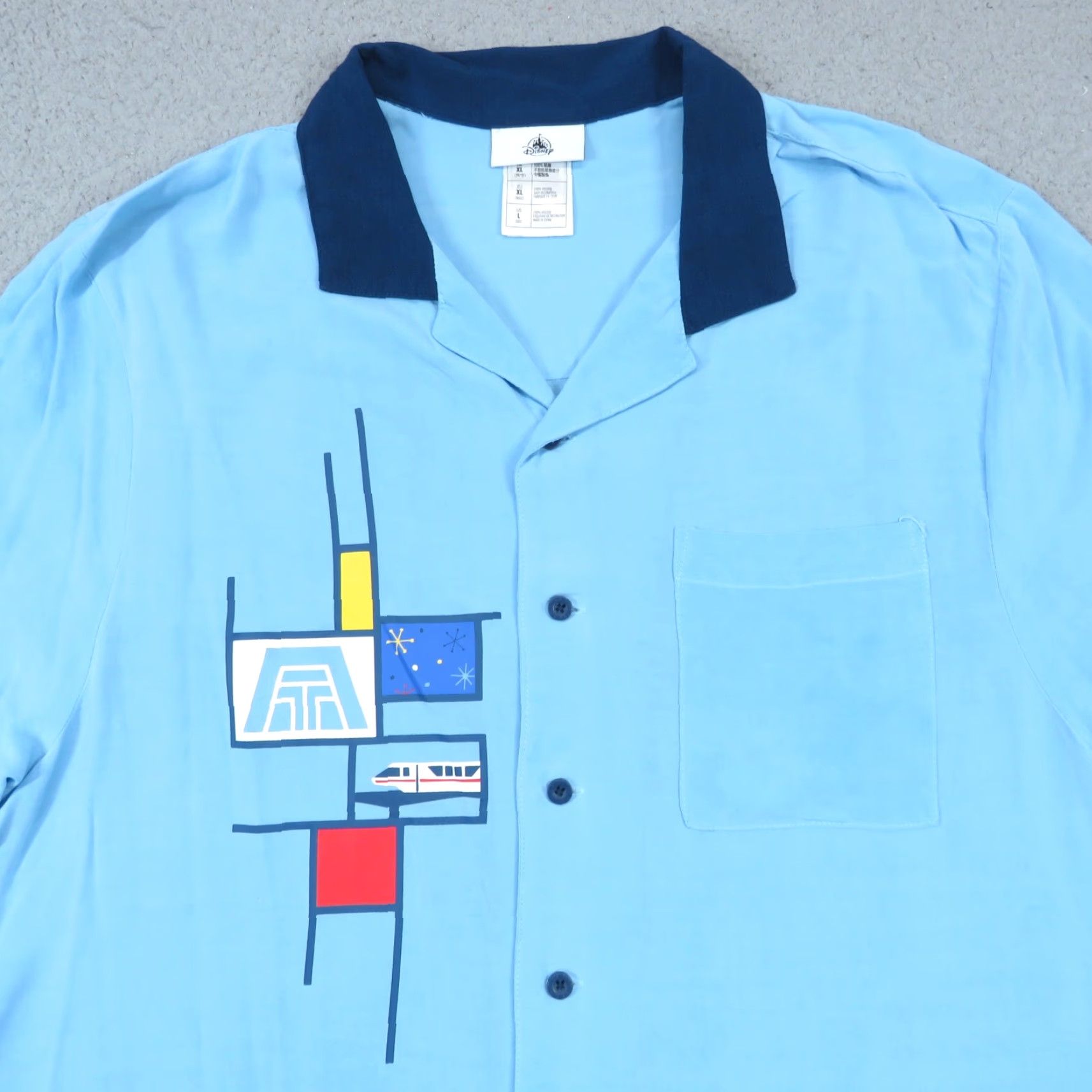 Disney Disney Shirt Men Large Monorail Bowling Retro Hawaiian Rockabilly 50 Anniversary Size US L / EU 52-54 / 3 - 2 Thumbnail