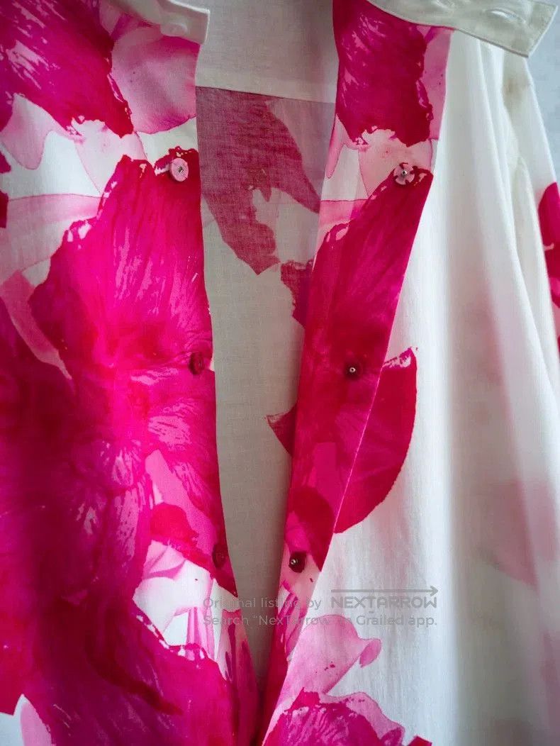 Yohji Yamamoto Yohji Yamamoto 24AW Pink Lily Shirt. Size US S / EU 44-46 / 1 - 7 Thumbnail