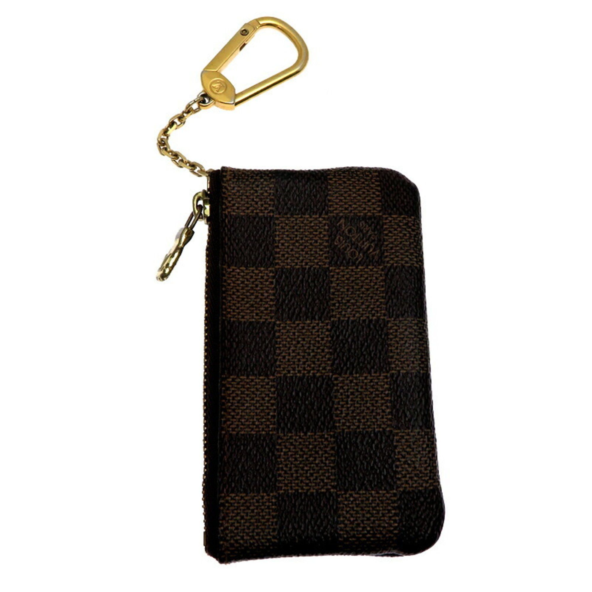 Louis Vuitton Louis Vuitton Damier Pochette Cle Key Case for Men and Women, N62658, Brown Size ONE SIZE - 1 Thumbnail
