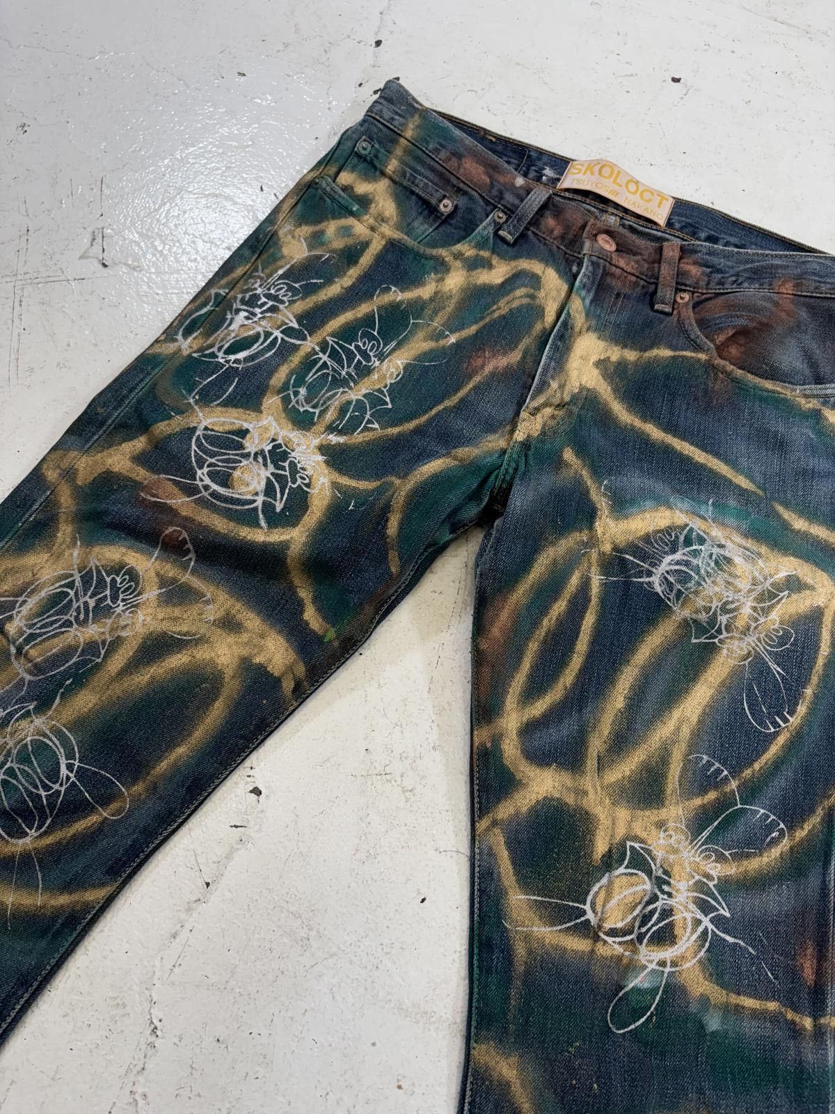 Skoloct Skoloct Painted Jeans Size US 31 - 3 Thumbnail