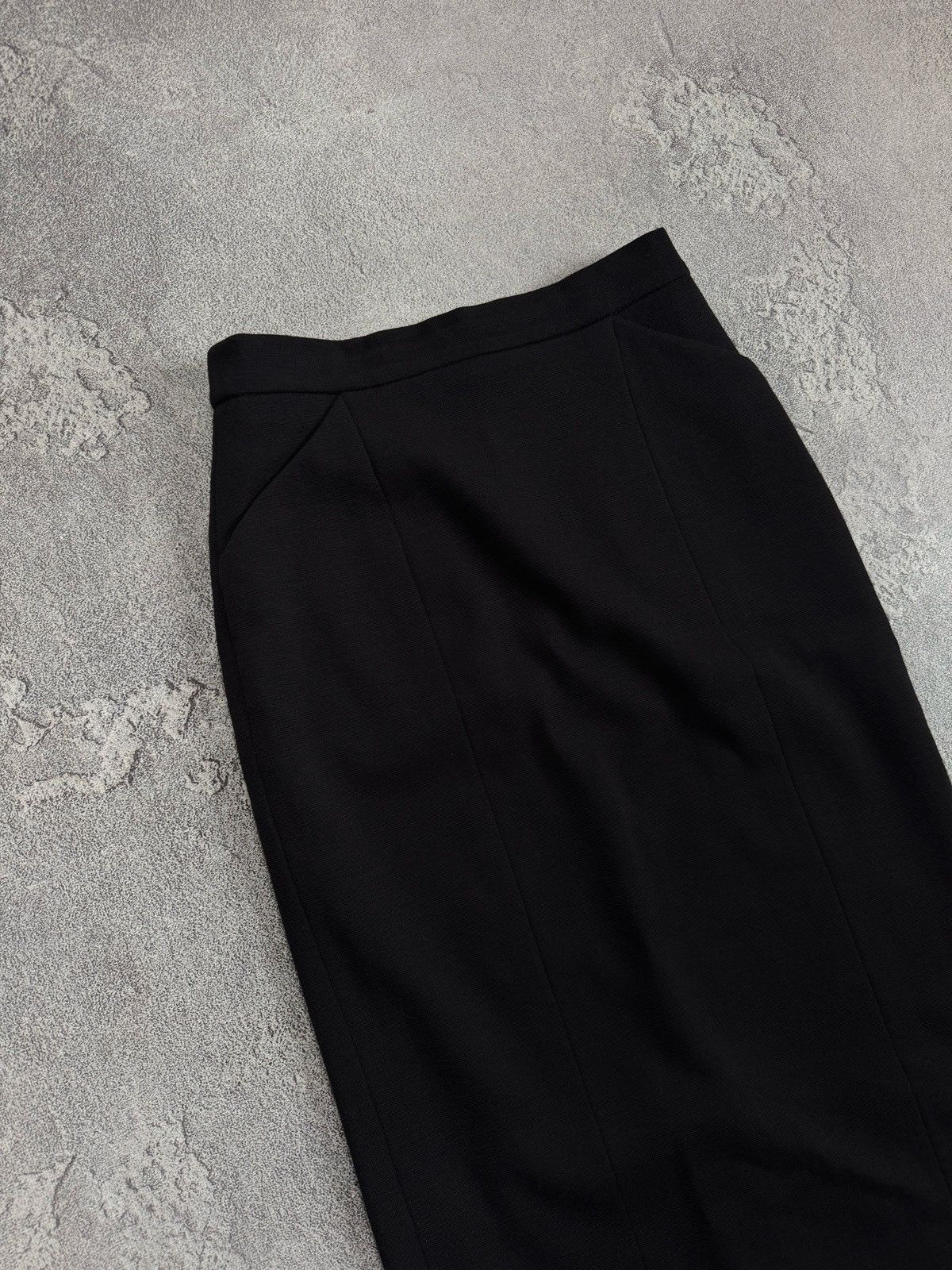 Celine Vintage Celine Paris Black Wool Long Skirt Back Zip Size 38 Size 26" / US 2 / IT 38 - 3 Thumbnail