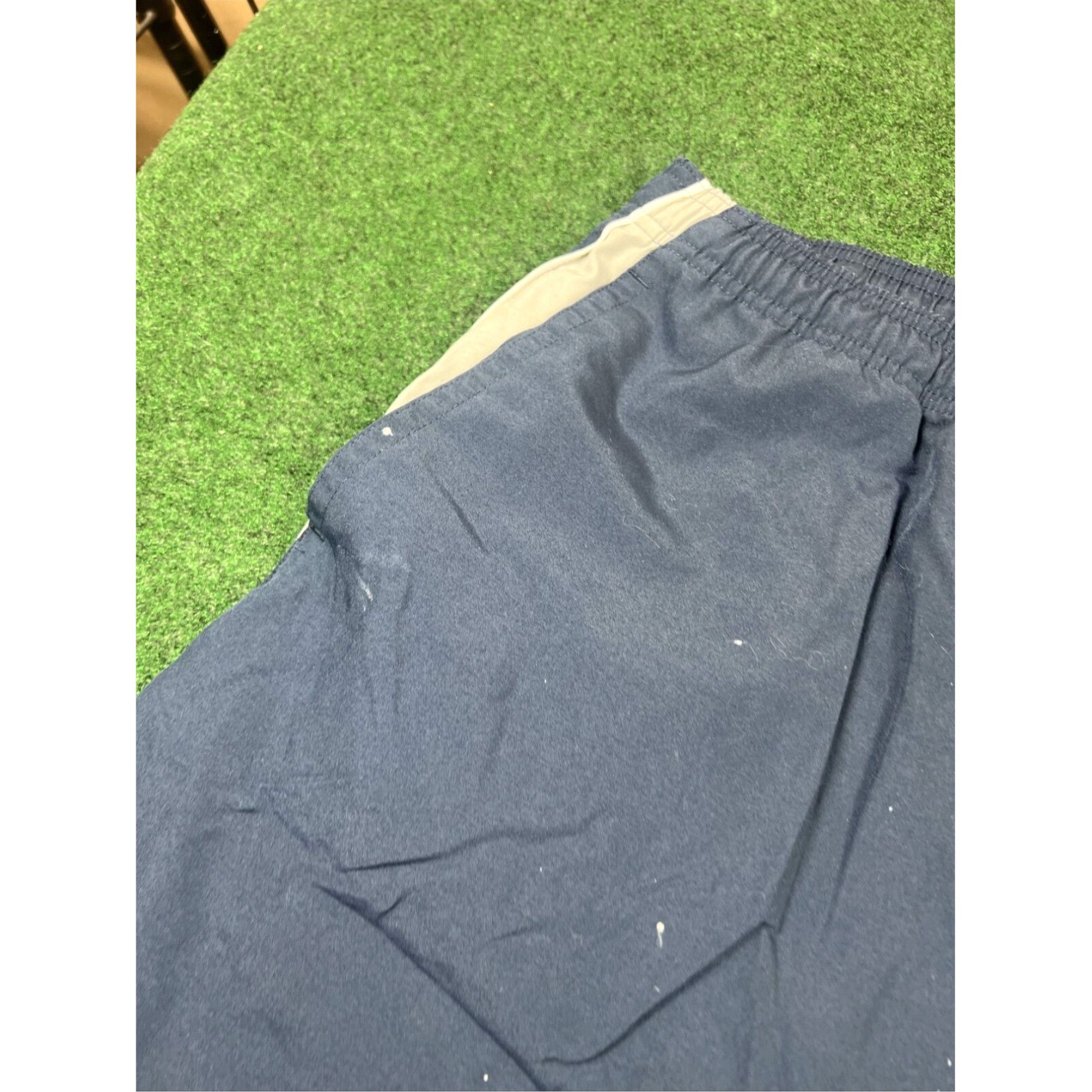 Reebok Reebok Blue Drawstring Elastic Slit Pocket Nylon Athletic Shorts Men's Outdoors Size US 39 - 6 Thumbnail