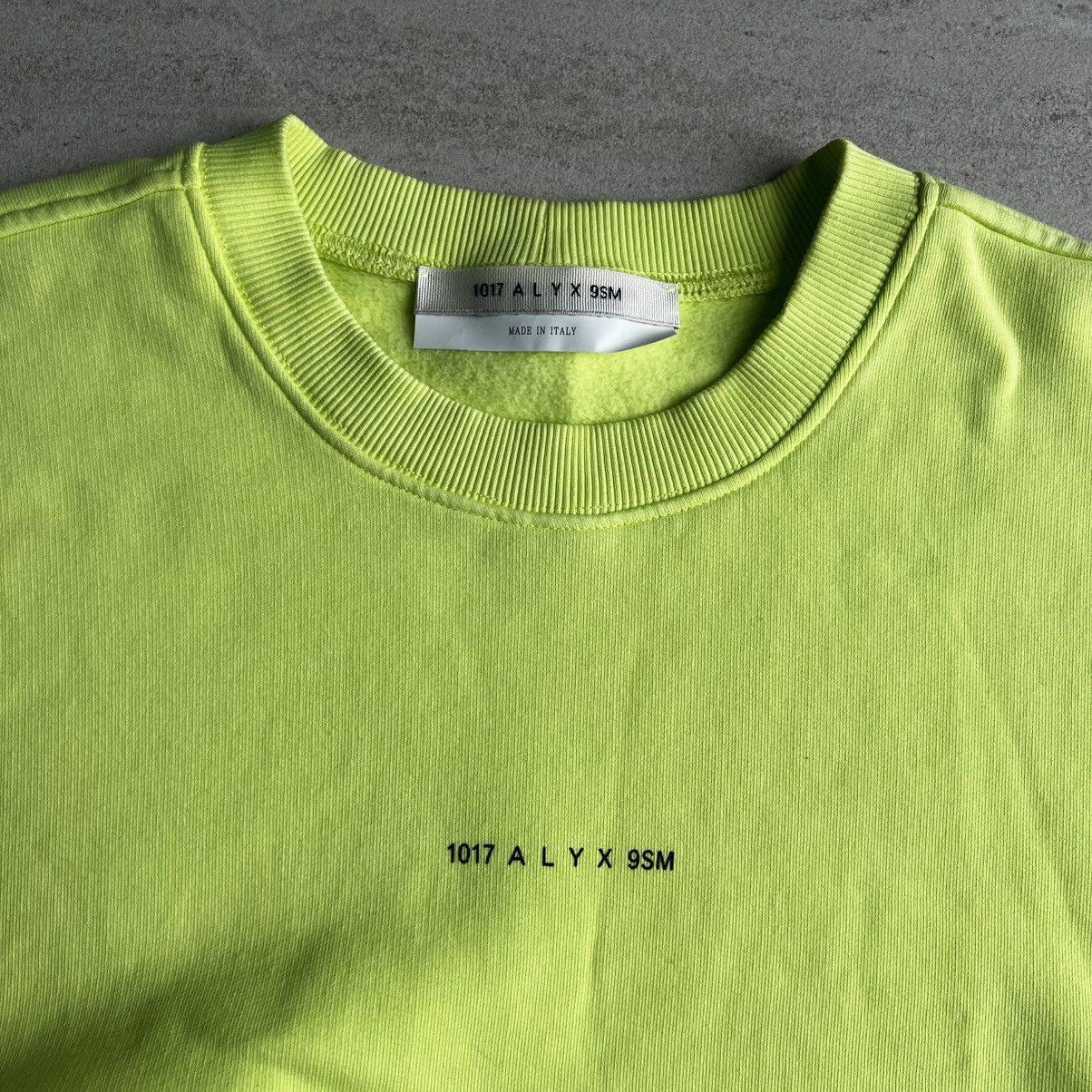 1017 ALYX 9SM × Alyx ALYX 9SM Acid Green Logo Sweatshirt, L-XL Size US L / EU 52-54 / 3 - 2 Thumbnail