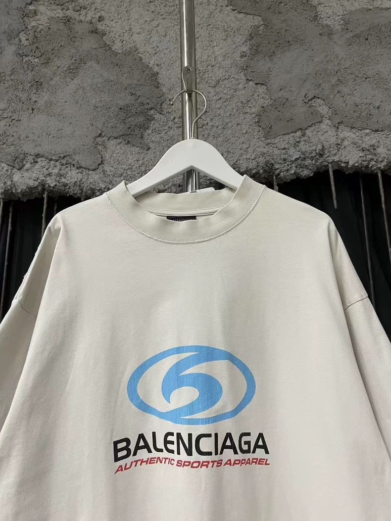 Balenciaga Balenciaga Blue White Sports Short Sleeve Shirt-2505 Size US S / EU 44-46 / 1 - 4 Thumbnail