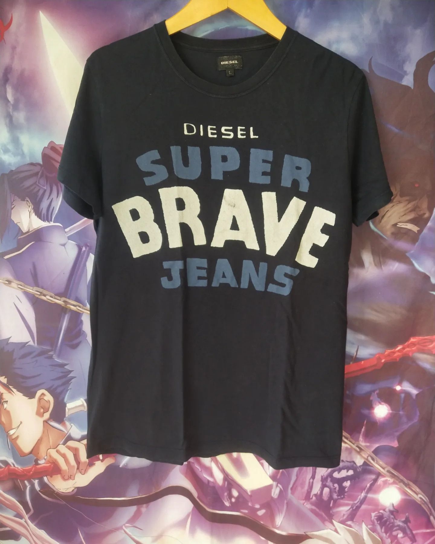 Diesel Diesel Super Brave Jeans Black Tees Size US L / EU 52-54 / 3 - 1 Thumbnail