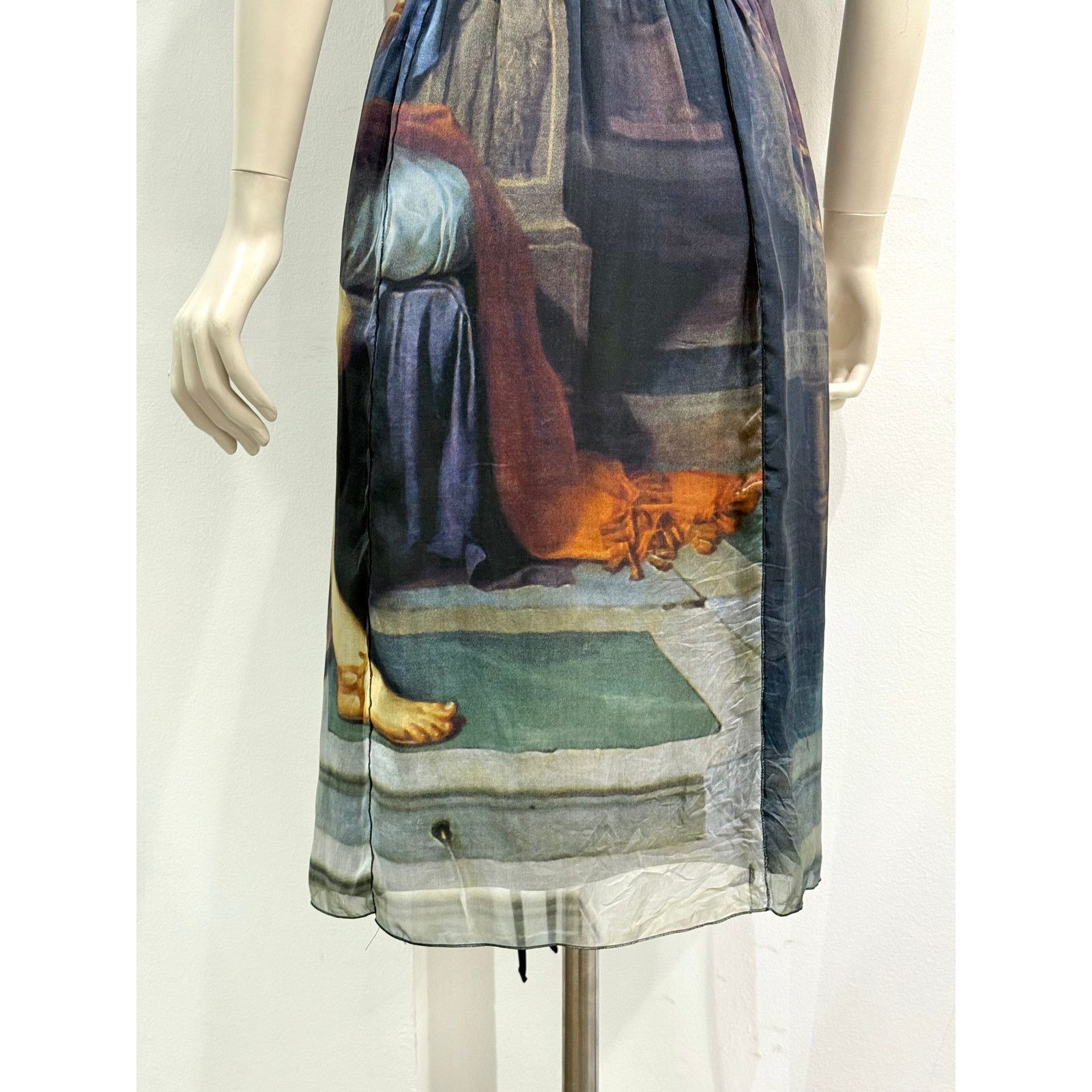 Dolce & Gabbana 2000s Dolce & Gabbana Paris and Helen love painting dress Size M / US 6-8 / IT 42-44 - 8 Thumbnail