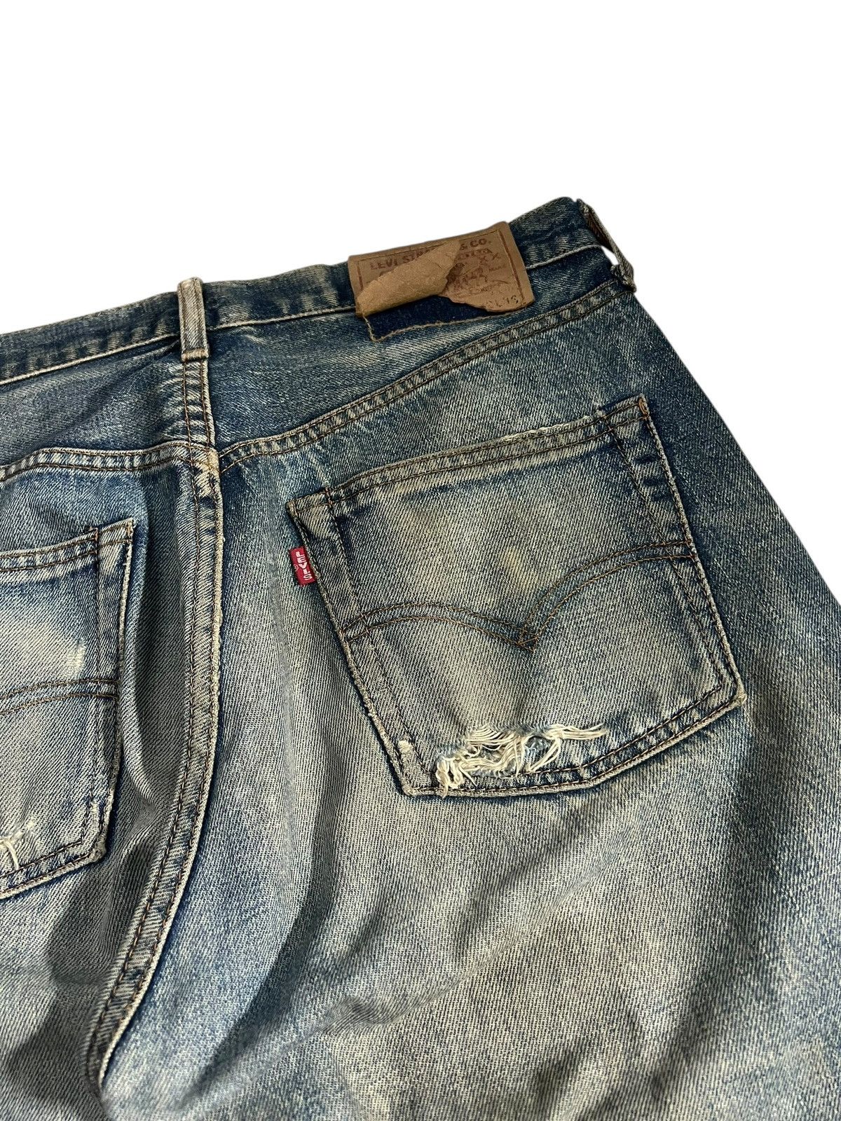 Levi's Vintage Levis 502 Big E Rusty Distress Selvedge Jean Size US 30 / EU 46 - 16 Thumbnail