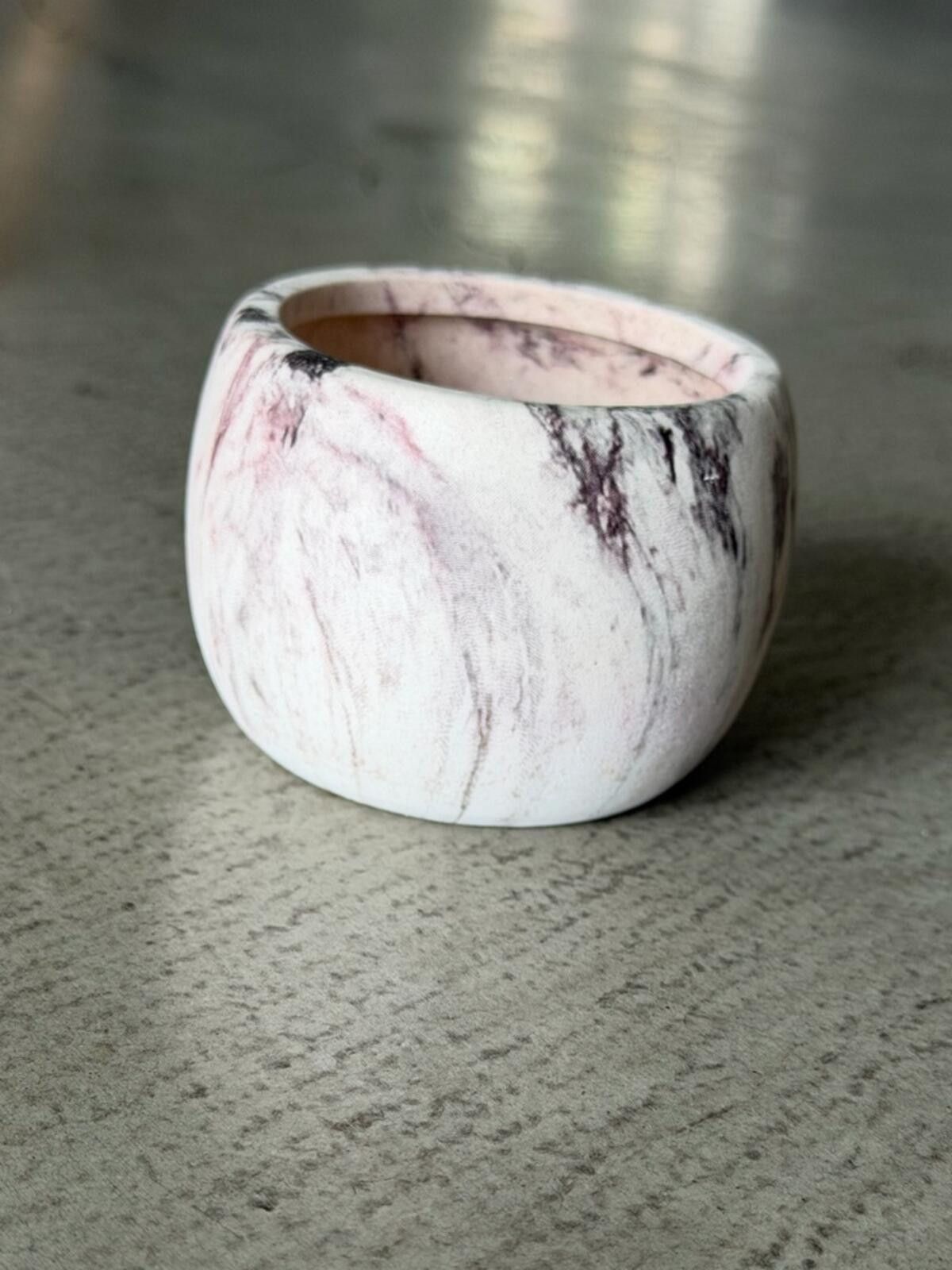 Other Mini Marble Planter / Ceramic Pot / Neutral Decor Size ONE SIZE - 4 Thumbnail