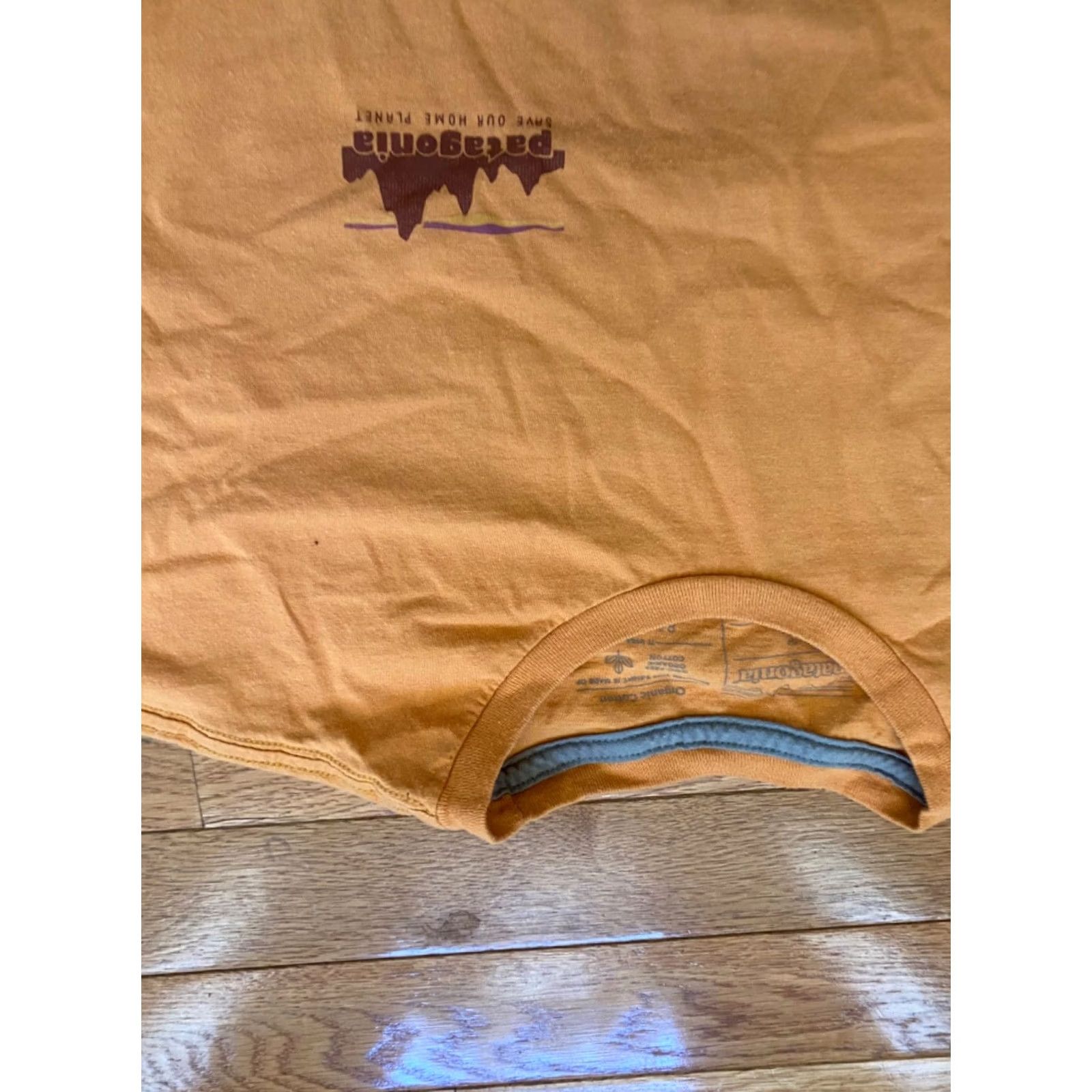 Patagonia Patagonia T Shirt Mens S Orange Organic Cotton Save Our Home Planet Logo Graphic Print Crew Neck Short Sleeve Size US S / EU 44-46 / 1 - 3 Thumbnail