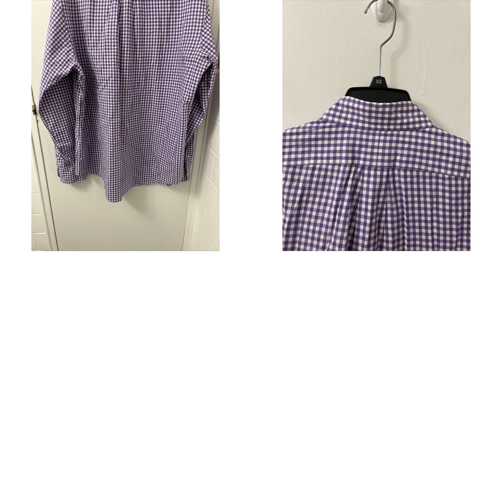 Ralph Lauren VINTAGE Ralph Lauren Shirt Mens Large Purple Plaid Oxford Button Down Green Pony L/S Size US L / EU 52-54 / 3 - 9 Thumbnail