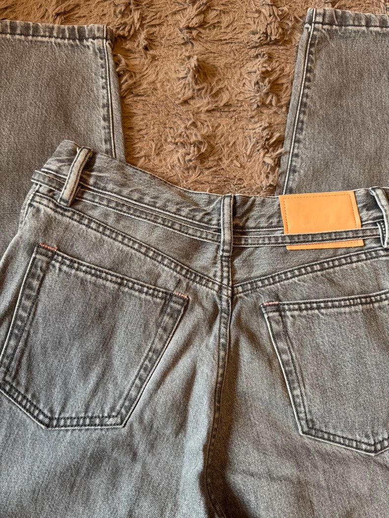 Acne Studios Acne Studios Wide-leg washed grey distressed belted jeans Size 25" / US 0 / IT 36 - 6 Thumbnail