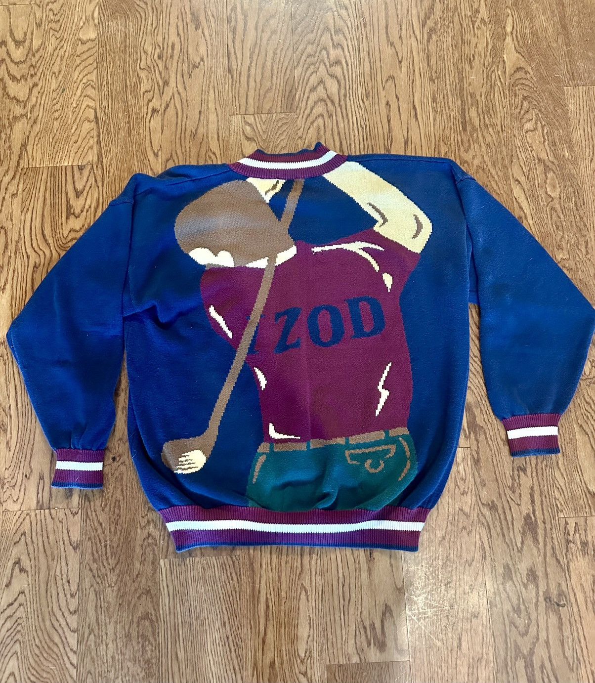 Izod × Vintage Izod Golf Preppy Sweater V Neck Large Graphic 90’s Y2K Size US L / EU 52-54 / 3 - 1 Thumbnail