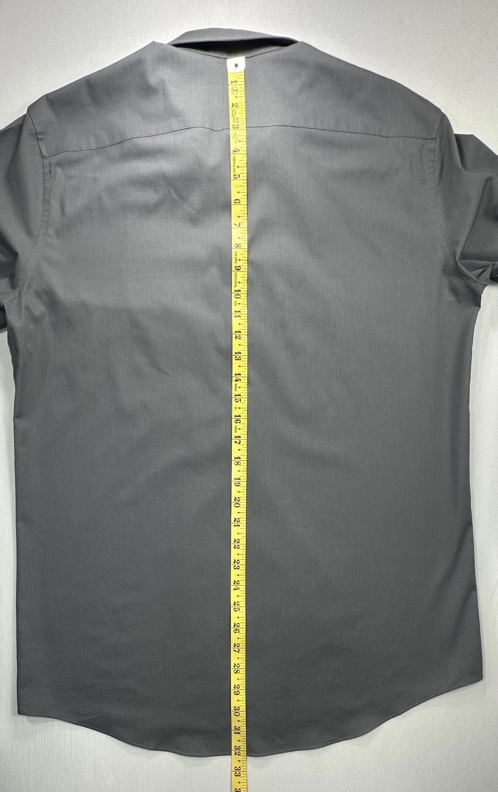J Ferrar J. Ferrar Slim Long Sleeve Button Down Gray 16-16.5/34-35 Size 42R - 3 Thumbnail