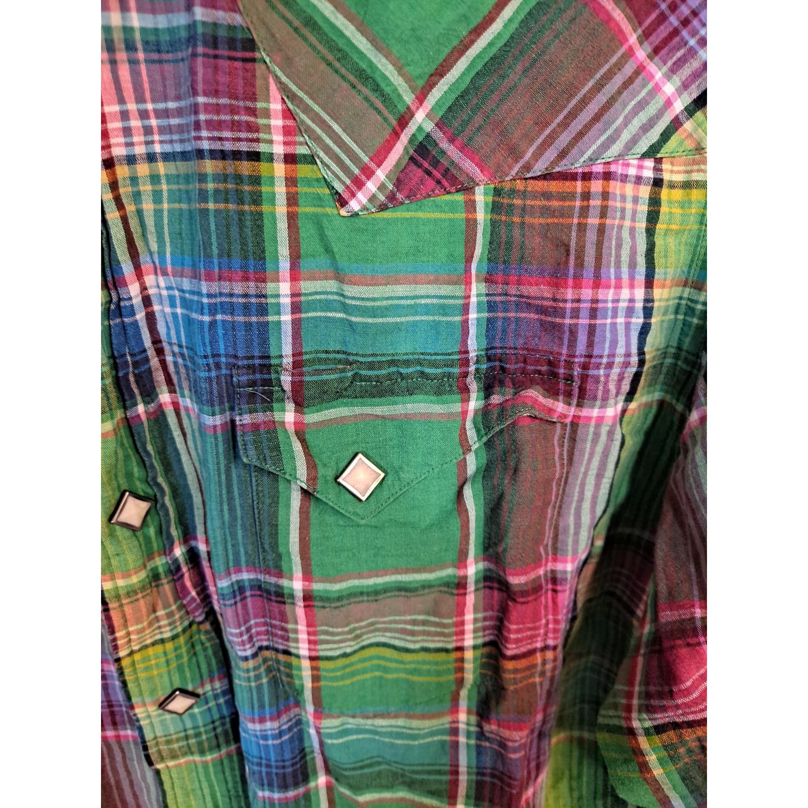 Polo Ralph Lauren Polo Ralph Lauren Green, Blue and Red Snap Up Shirt Size XL Size US XL / EU 56 / 4 - 2 Thumbnail