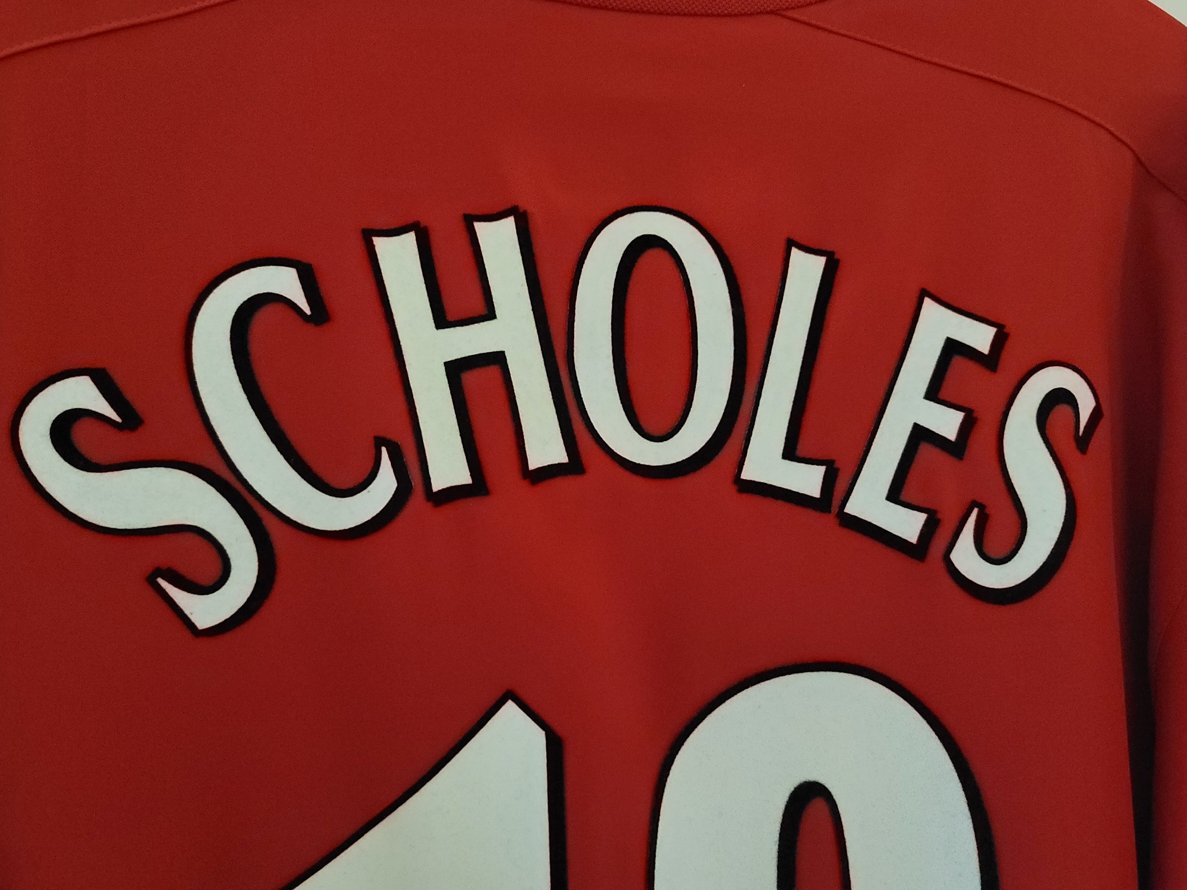 Other Manchester United 2002 Home Jersey Scholes Full set BNWTL Size US L / EU 52-54 / 3 - 7 Thumbnail
