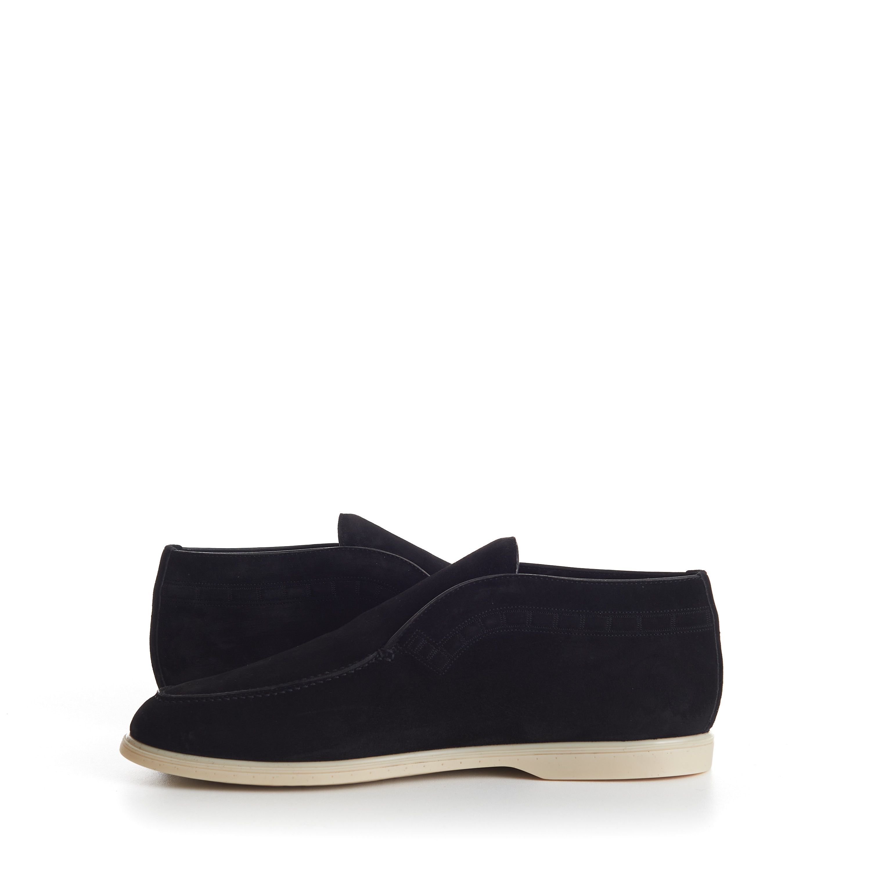 Stefano Ricci Black Suede Slip-On Ankle Boots - Eagle Head Application Size US 9.5 / EU 42-43 - 9 Thumbnail