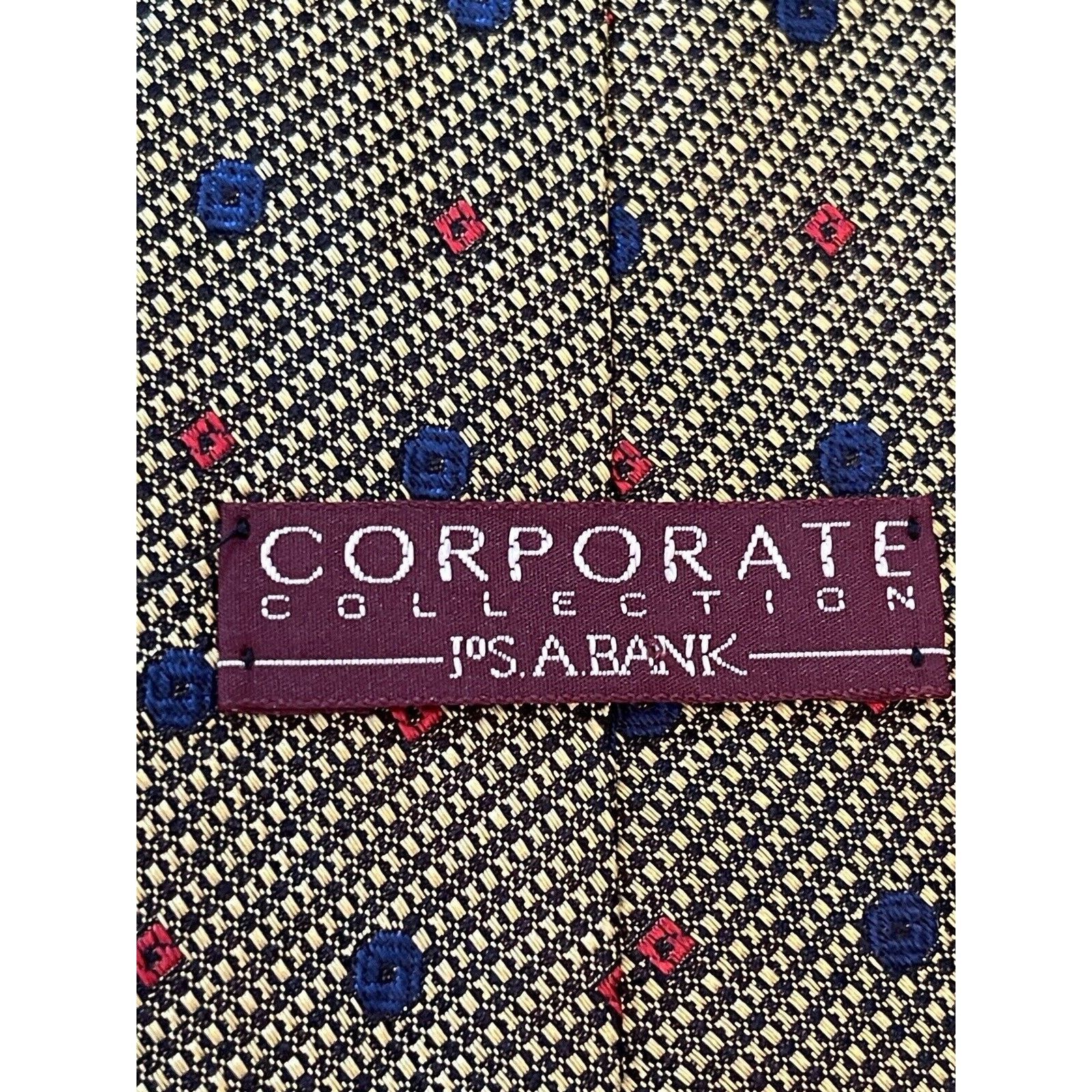 Jos. A. Bank Corporate Collection Jos. A. Bank Gold Blue Hand Made Silk Size ONE SIZE - 8 Thumbnail