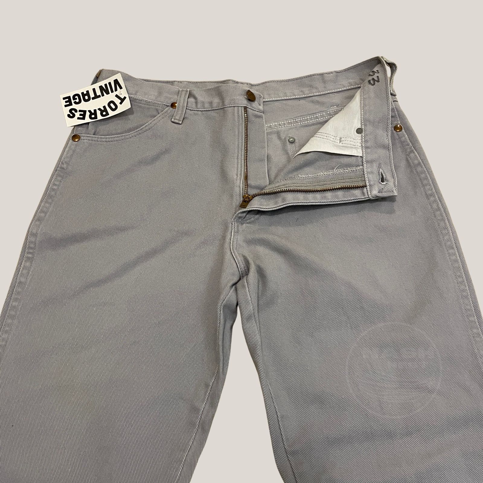 Wrangler Wrangler 33x30 USA Gray Twill Jean | Vintage Cowboy Y2K Rare Size US 33 - 9 Thumbnail
