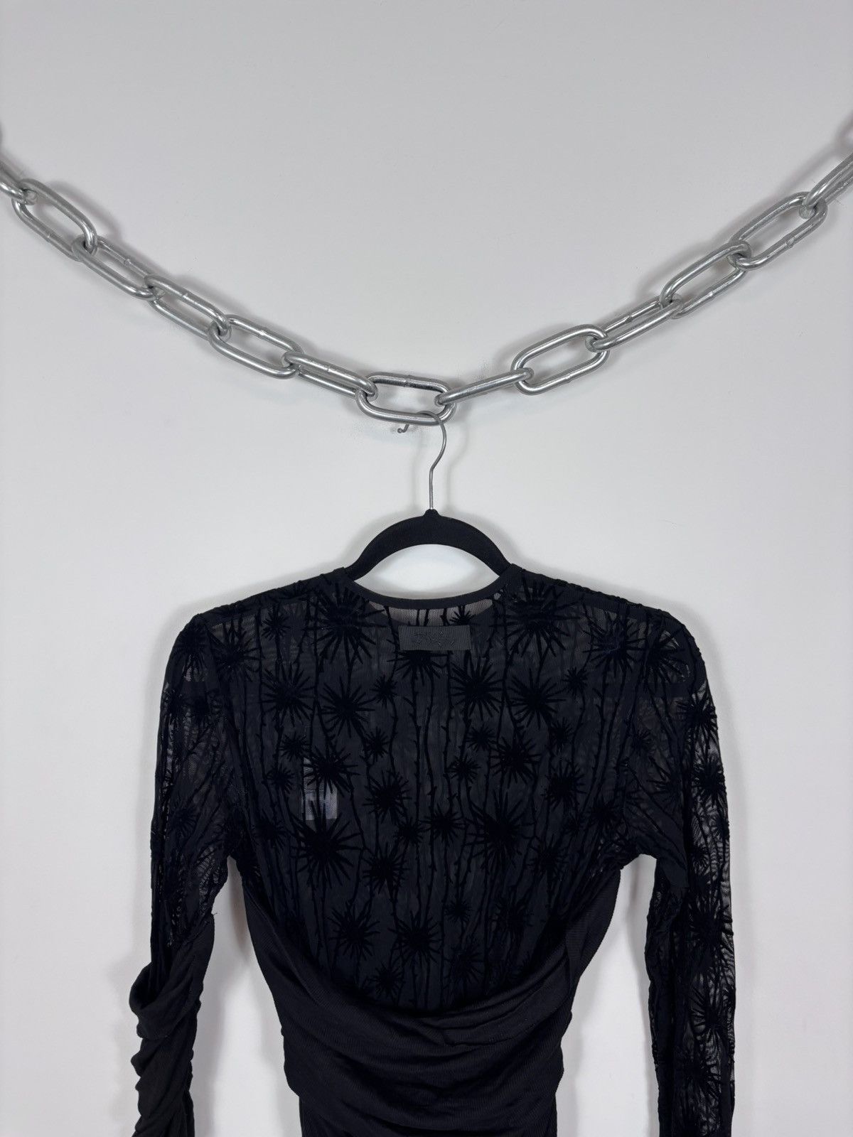 Diesel Diesel D-Lary NWT Women’s Y2K Black Sheer Mesh Bodycon Dress Size L / US 10 / IT 46 - 21 Thumbnail