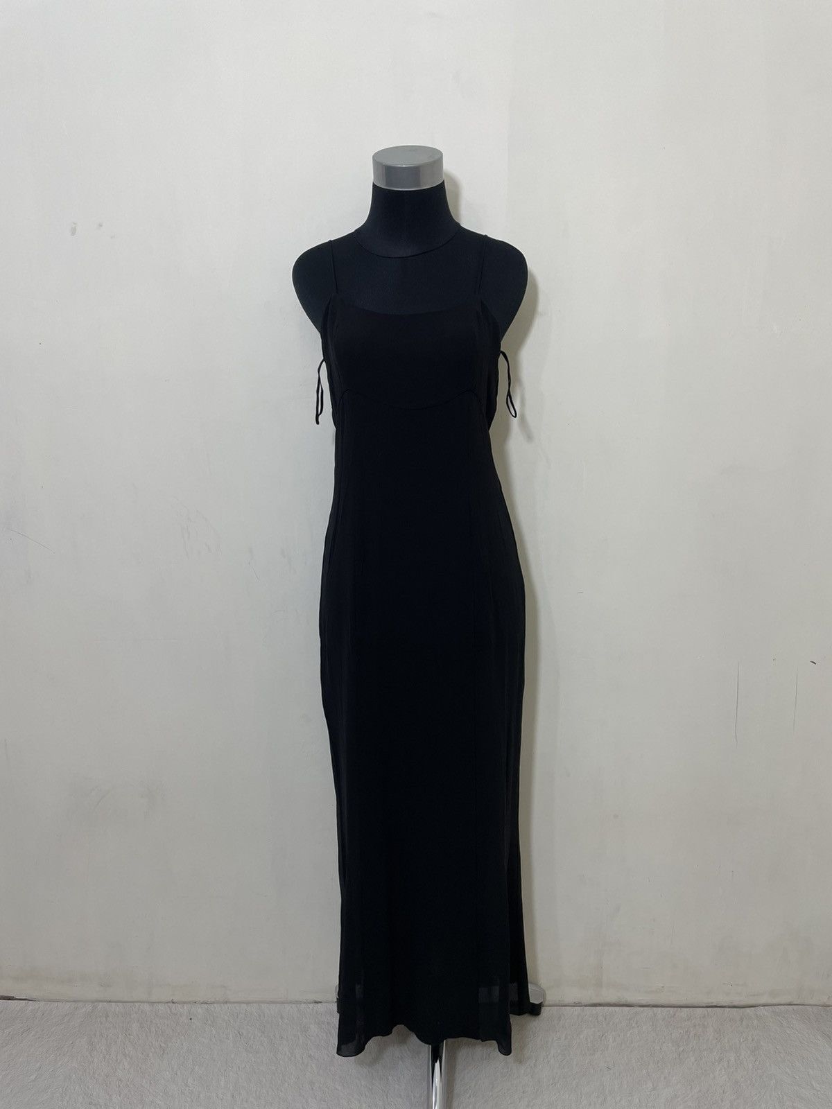 Chanel 2000s Chanel Black Silk Sheer Maxi Slip Dress Hysteric Loro Size M / US 6-8 / IT 42-44 - 1 Thumbnail