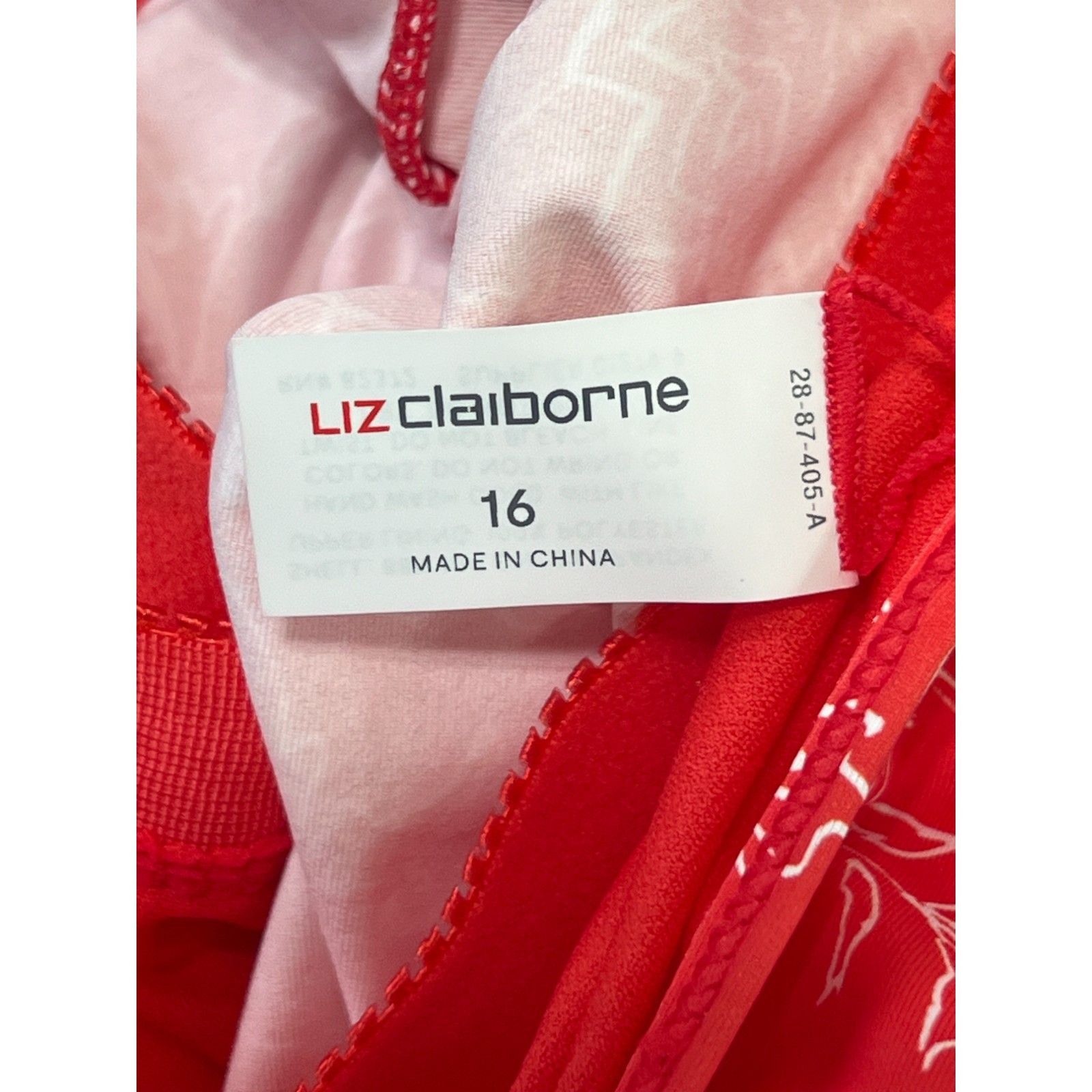 Other Liz Claiborne - Women's Lined Paisley Tankini Swimsuit Top - Size ONE SIZE - 12 Thumbnail