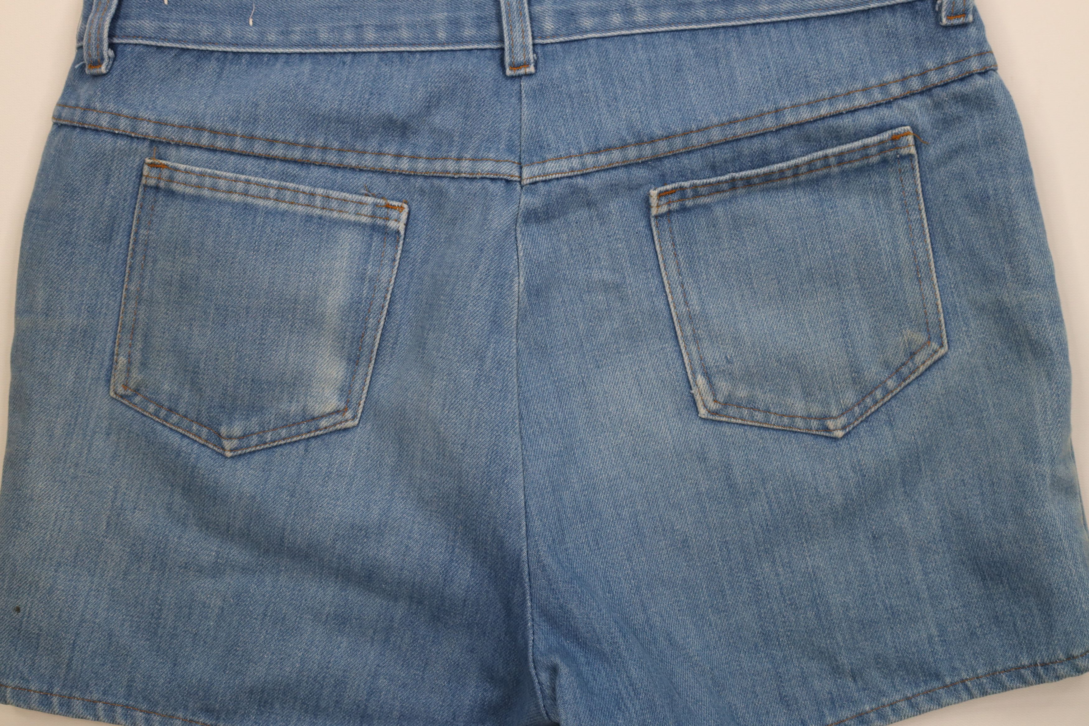 Vintage Vintage 70s Streetwear Above Knee Denim Jean Short USA Size US 36 / EU 52 - 13 Thumbnail