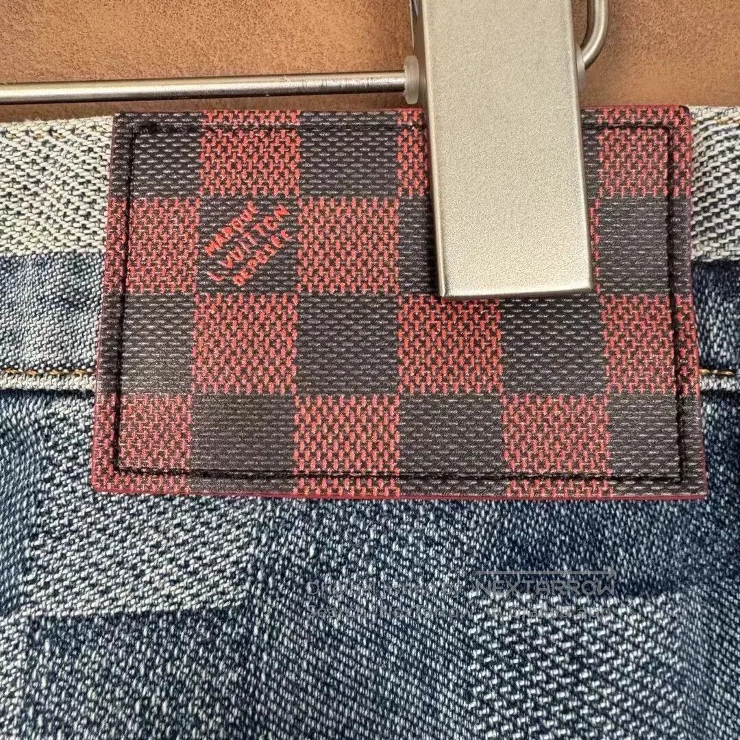 Louis Vuitton Louis Vuitton Mosaic Denim Straight Leg Pants. Size US 30 / EU 46 - 5 Thumbnail