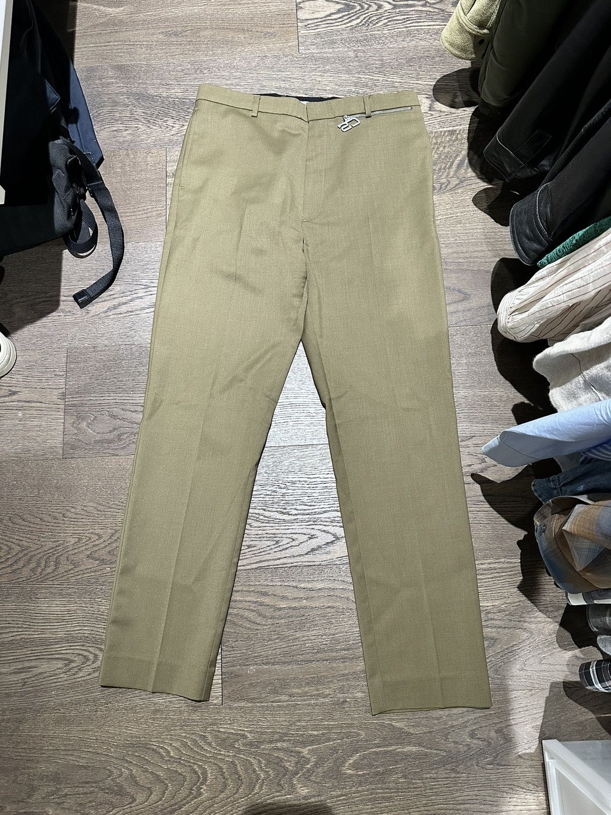 image of Olive Cmmn Swdn Trousers in Green, Men's (Size 32)